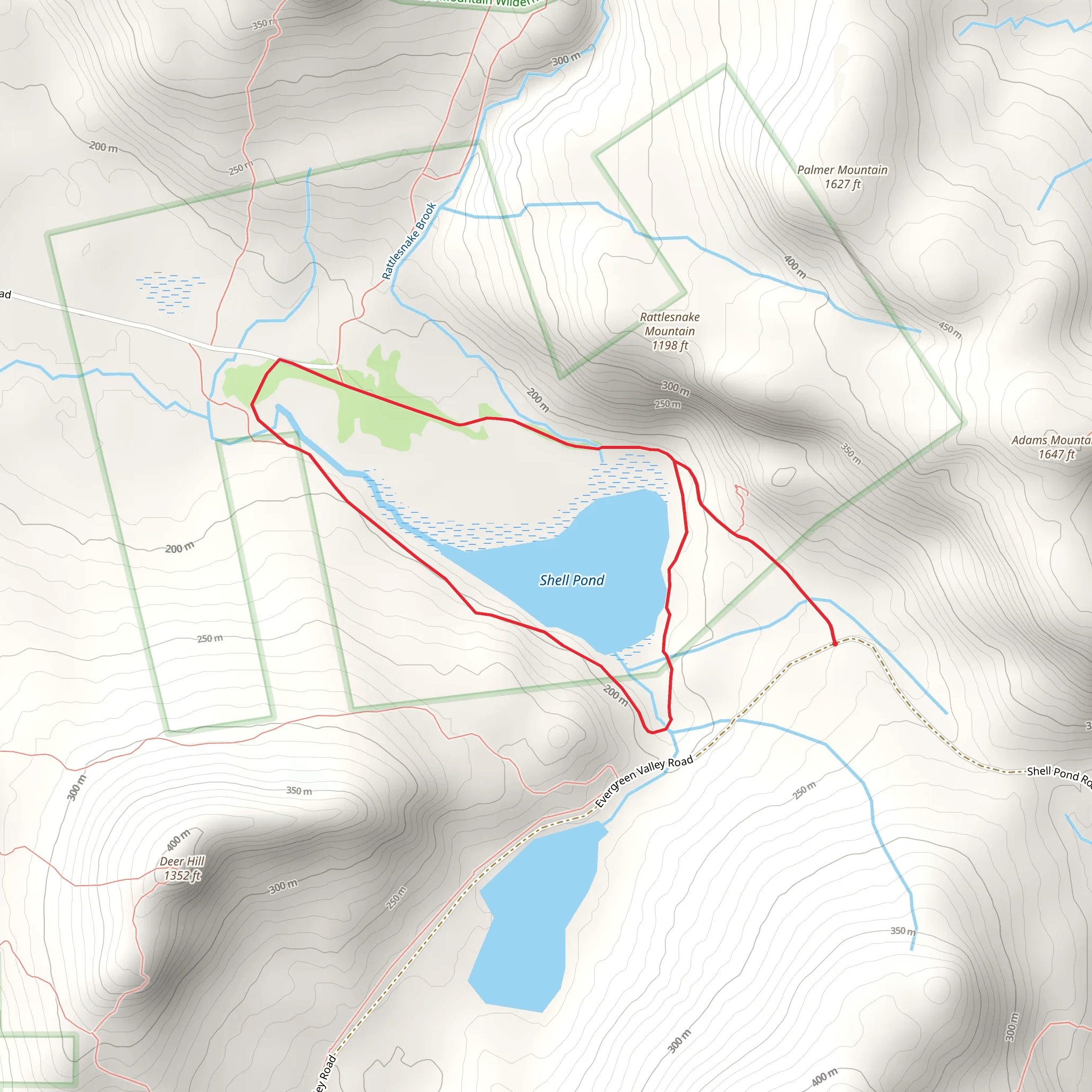Shell Pond Loop from Evergreen Valley Road mobile static map