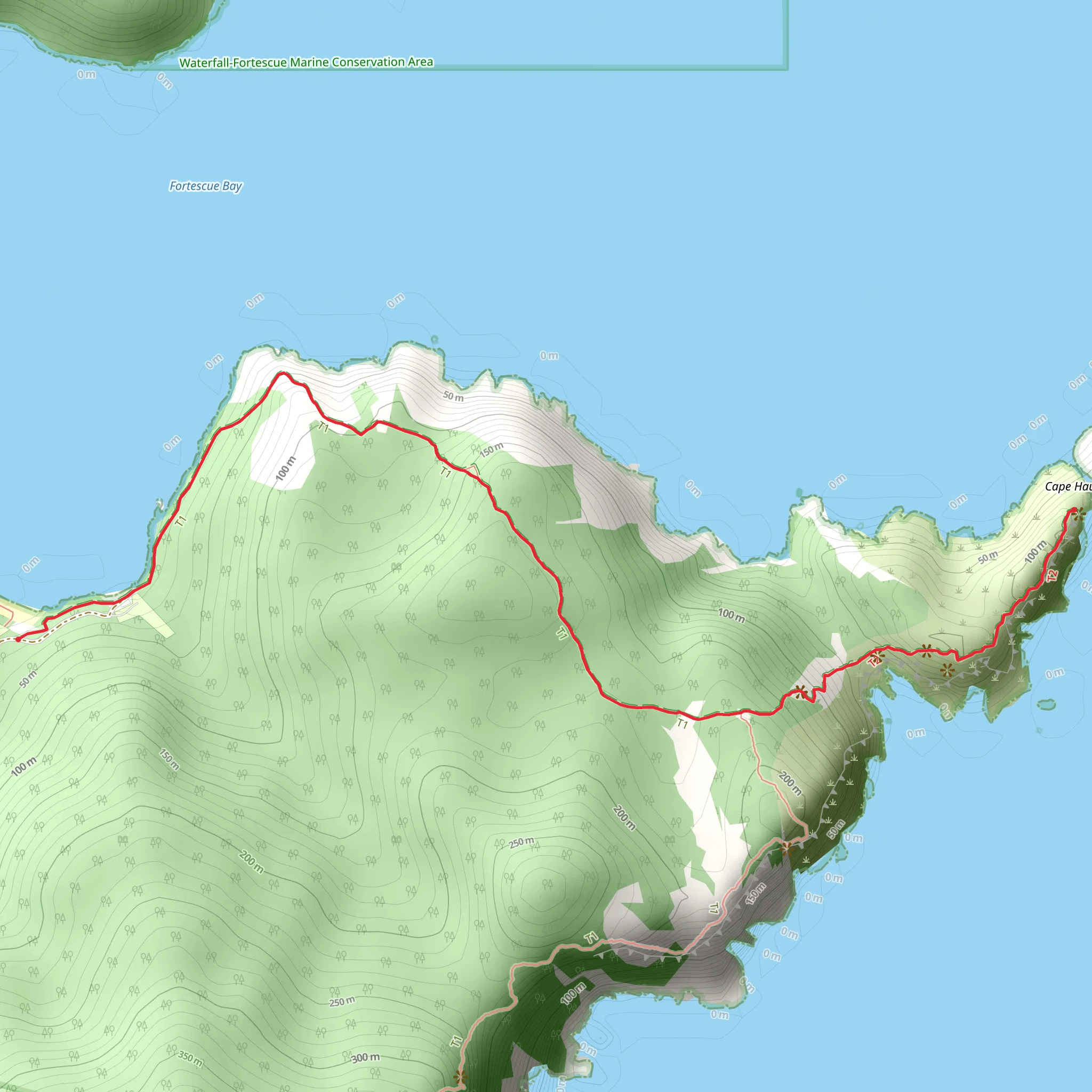 Cape Hauy Walk mobile static map