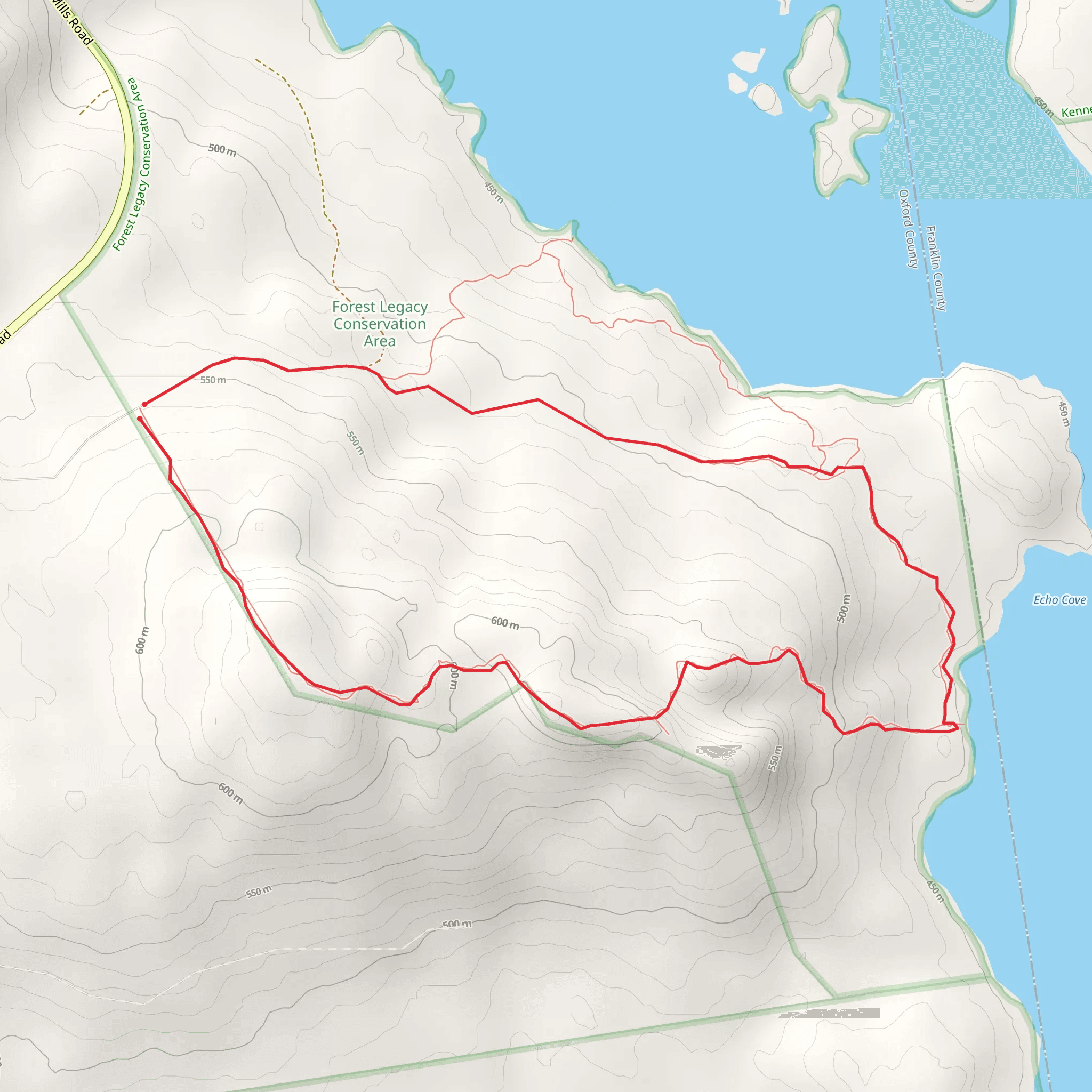 Maine Hill from Mud Pond Road mobile static map