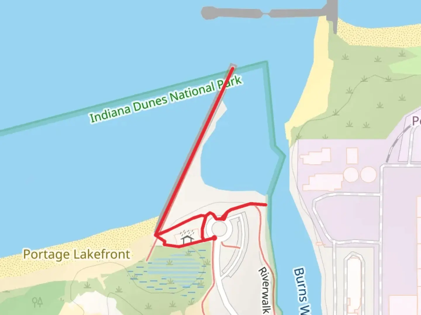 An image depicting the trail Riverwalk Drive and its surrounding area.