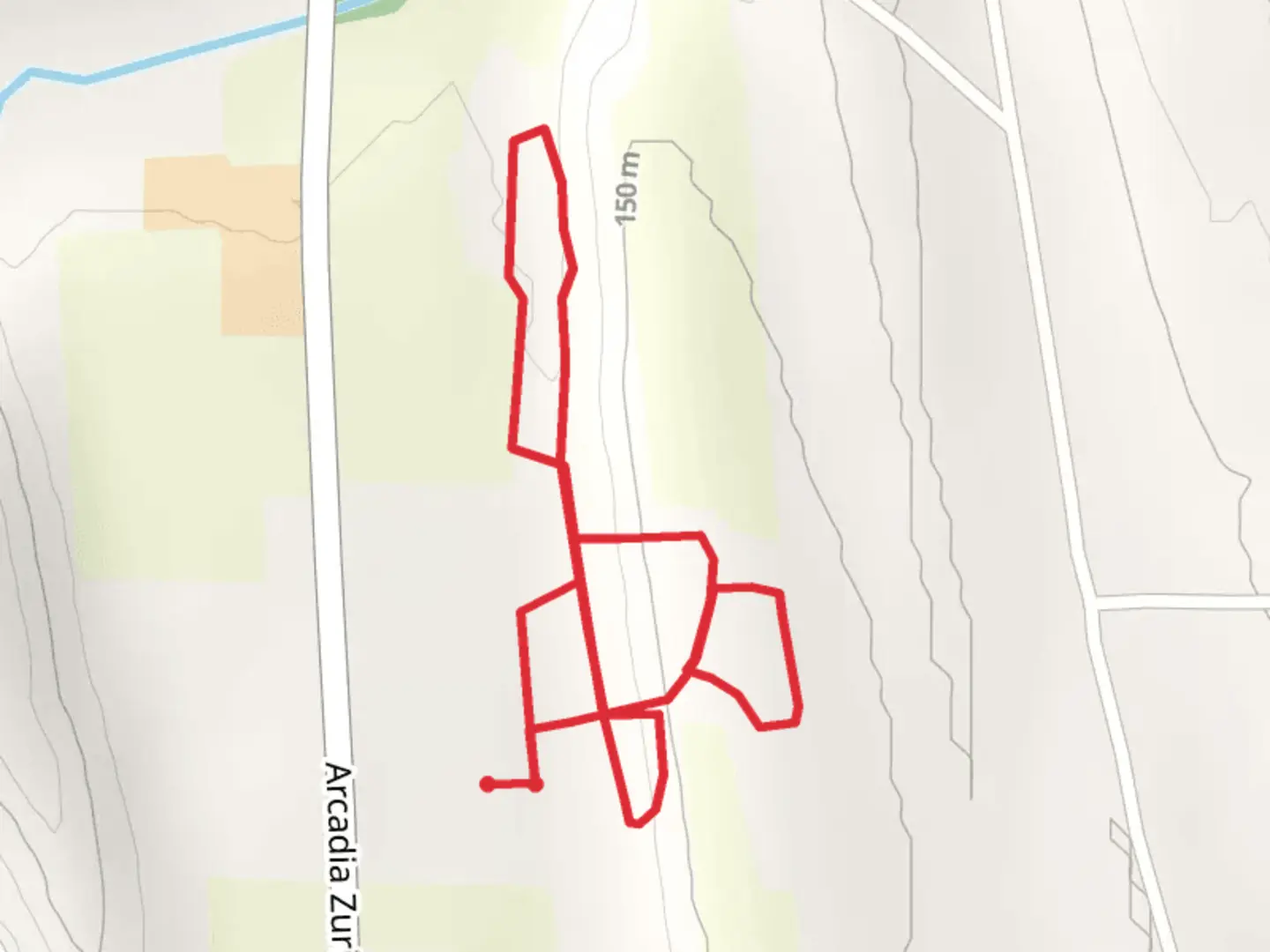 An image depicting the trail Arcadia Zurich Norris Road Loop and its surrounding area.
