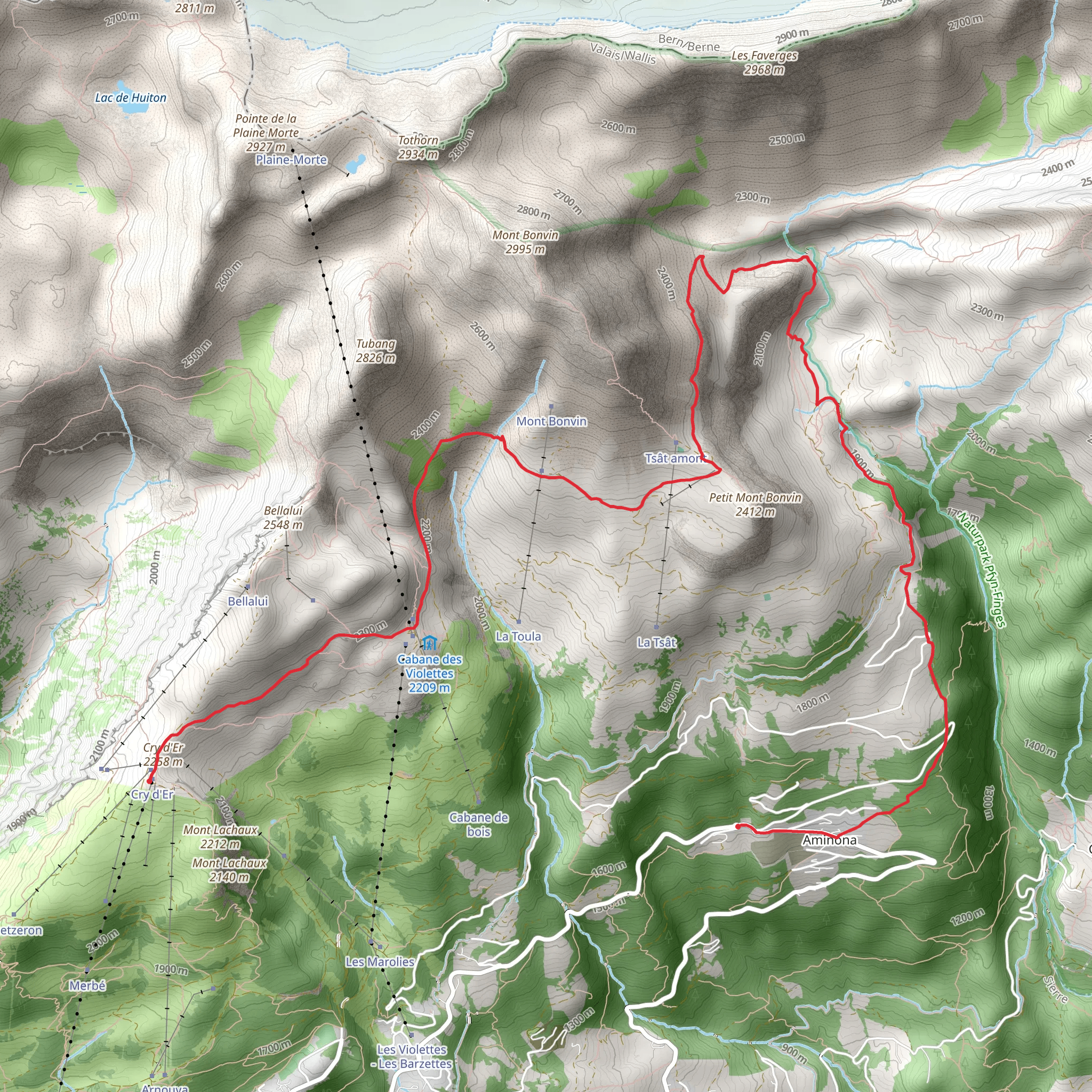 Sentier Panorama 4000 mobile static map