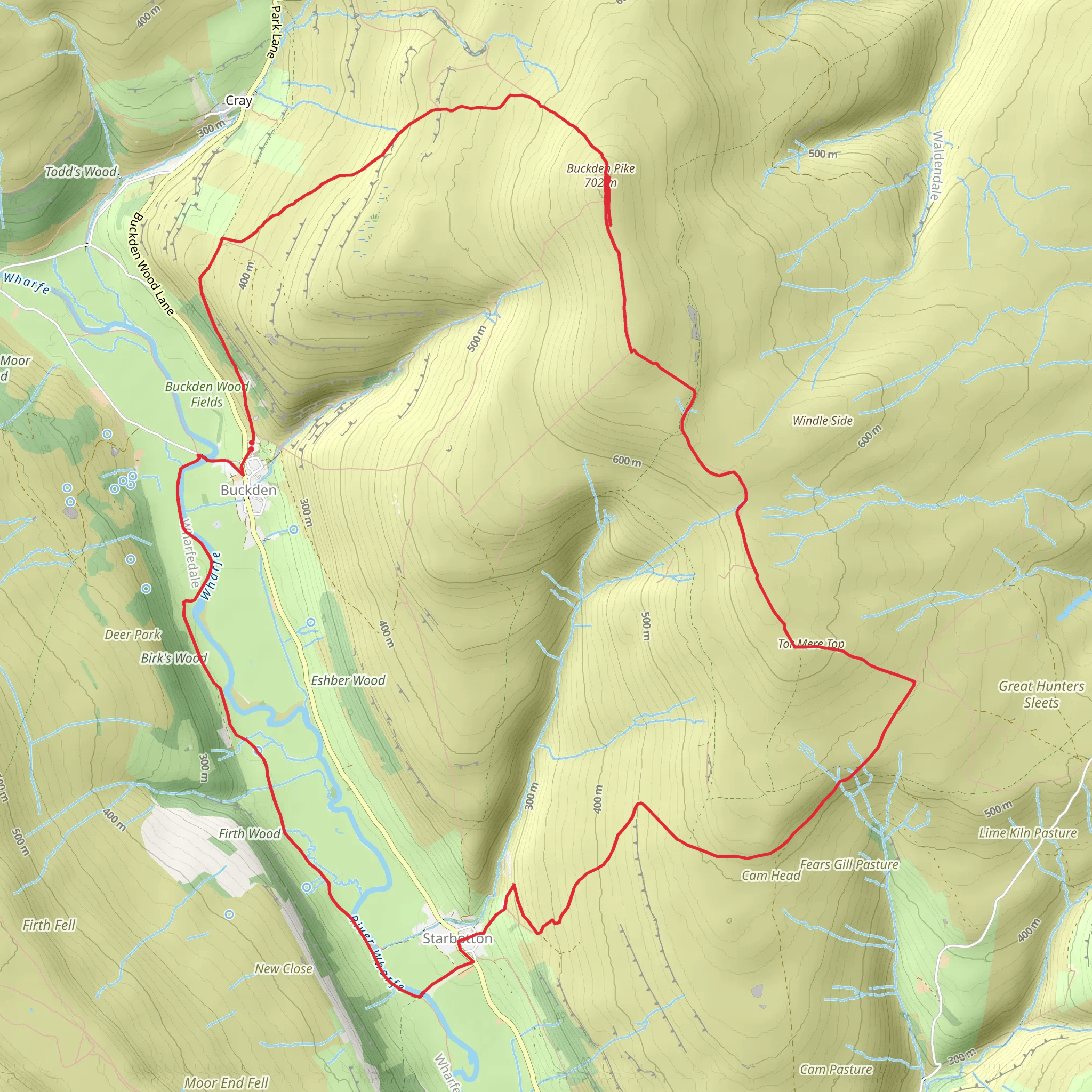 Buckden Pike from Buckden mobile static map