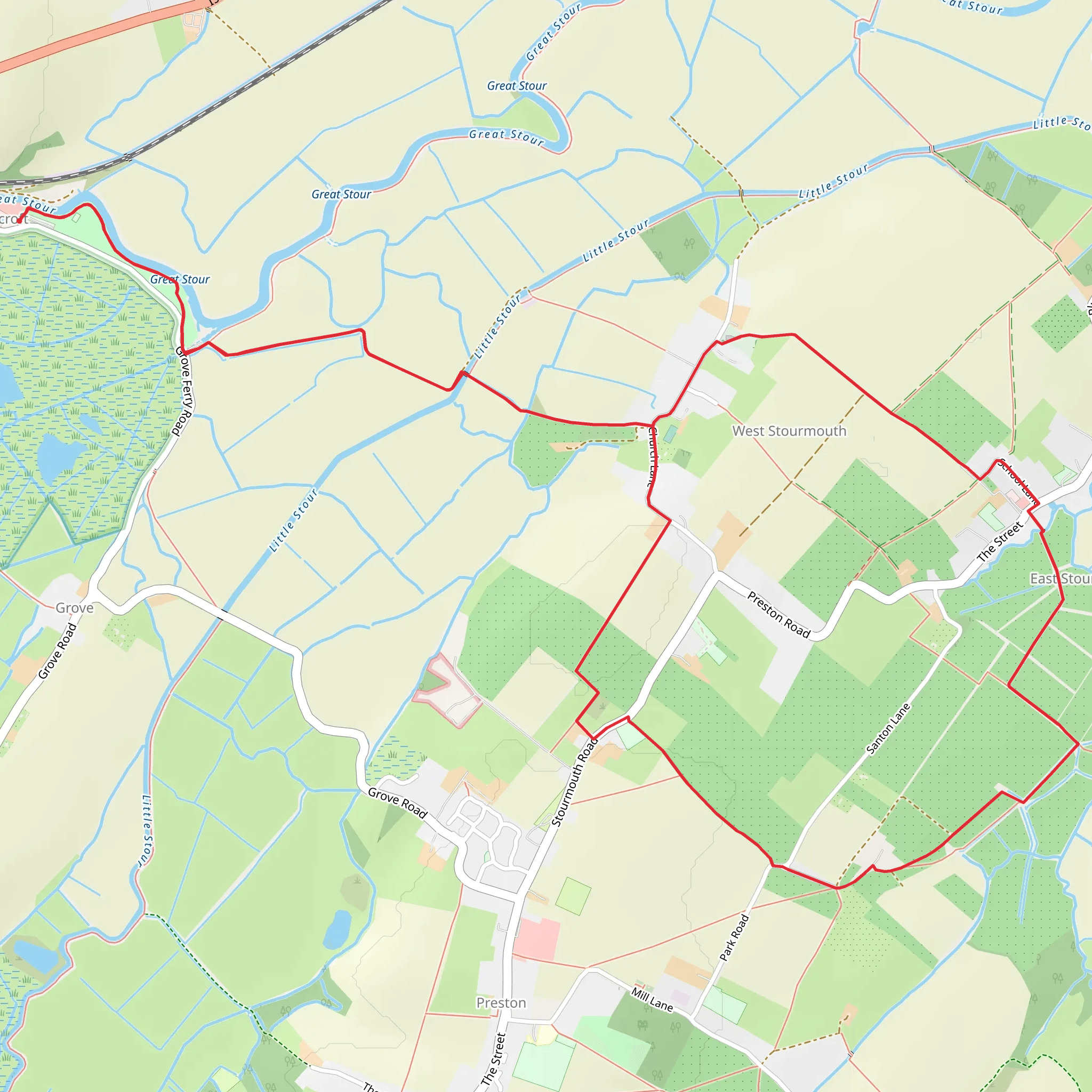 East Stourmouth Loop mobile static map