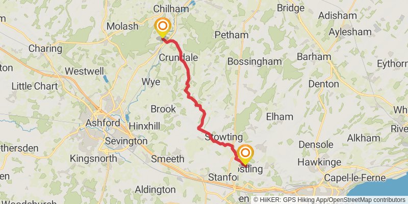 King Ethelbert's Loop from Faversham stage 6 Map