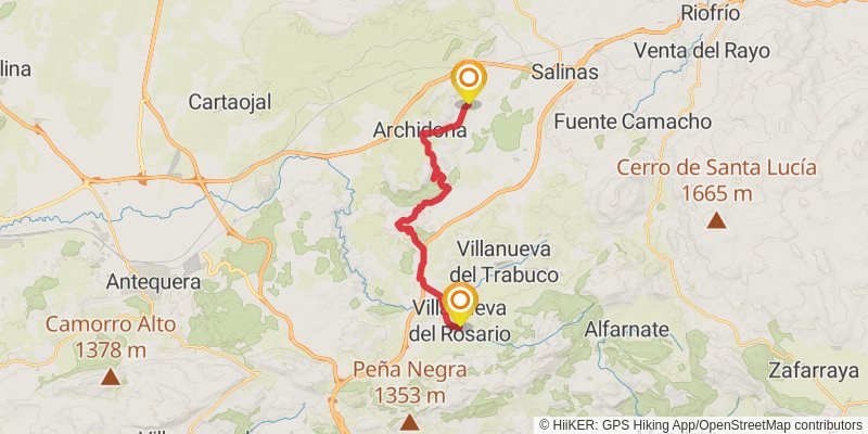 Gran Senda De Malaga stage 13 Map