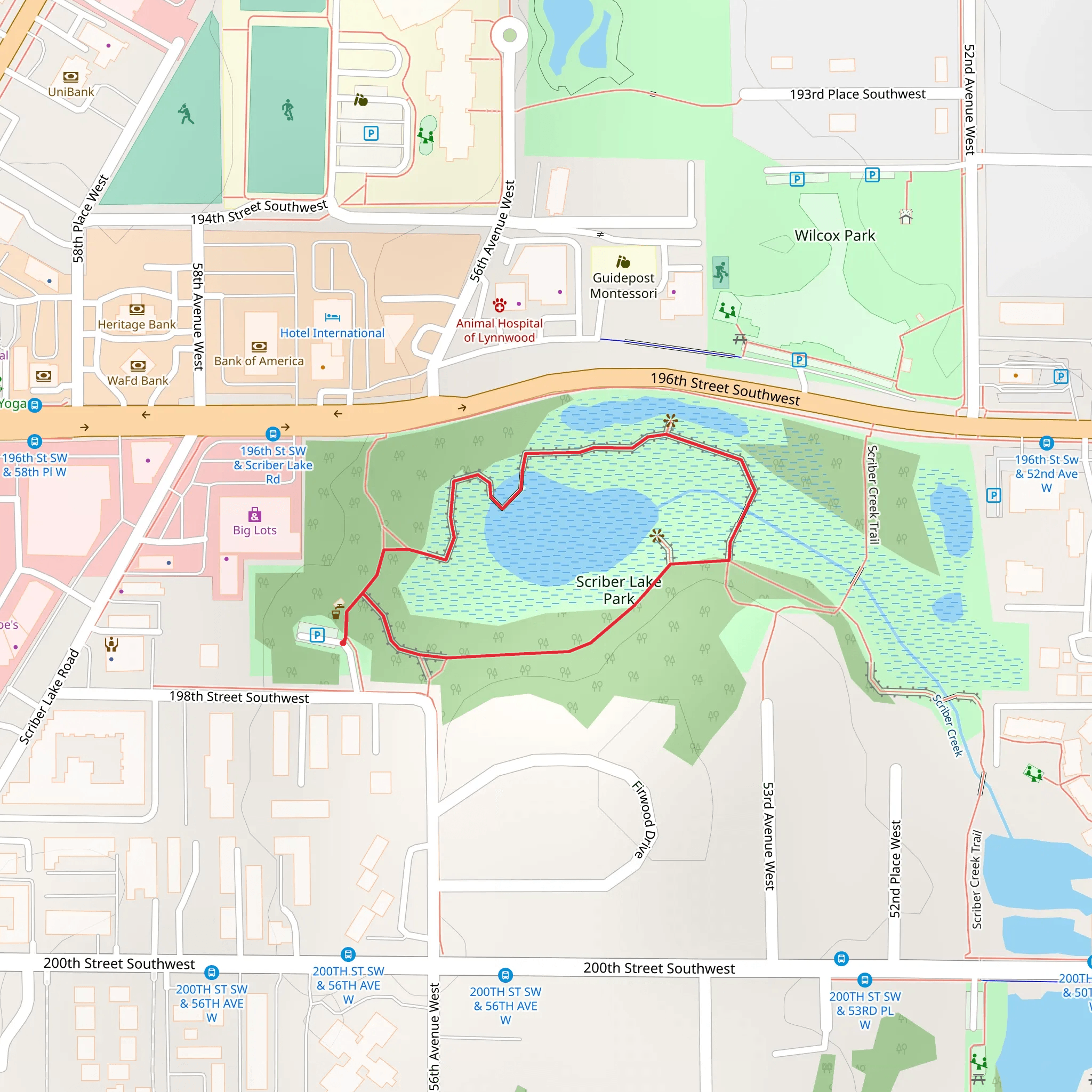 Scriber Lake Park Loop mobile static map