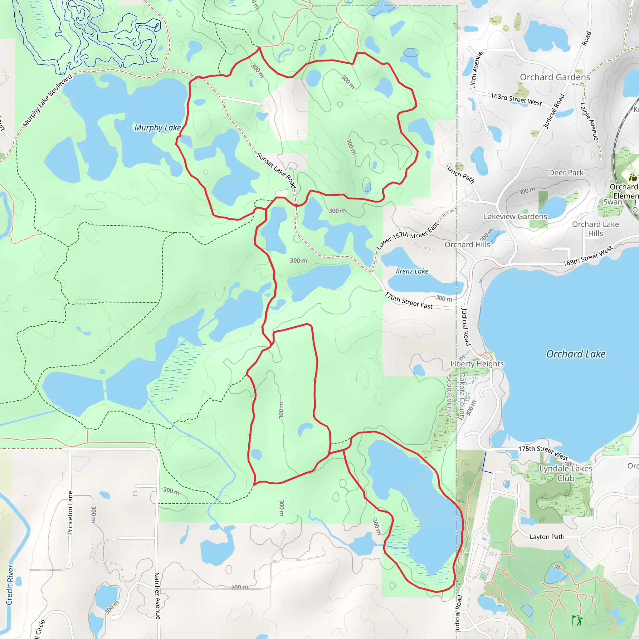 Murphy Lake Loop mobile static map