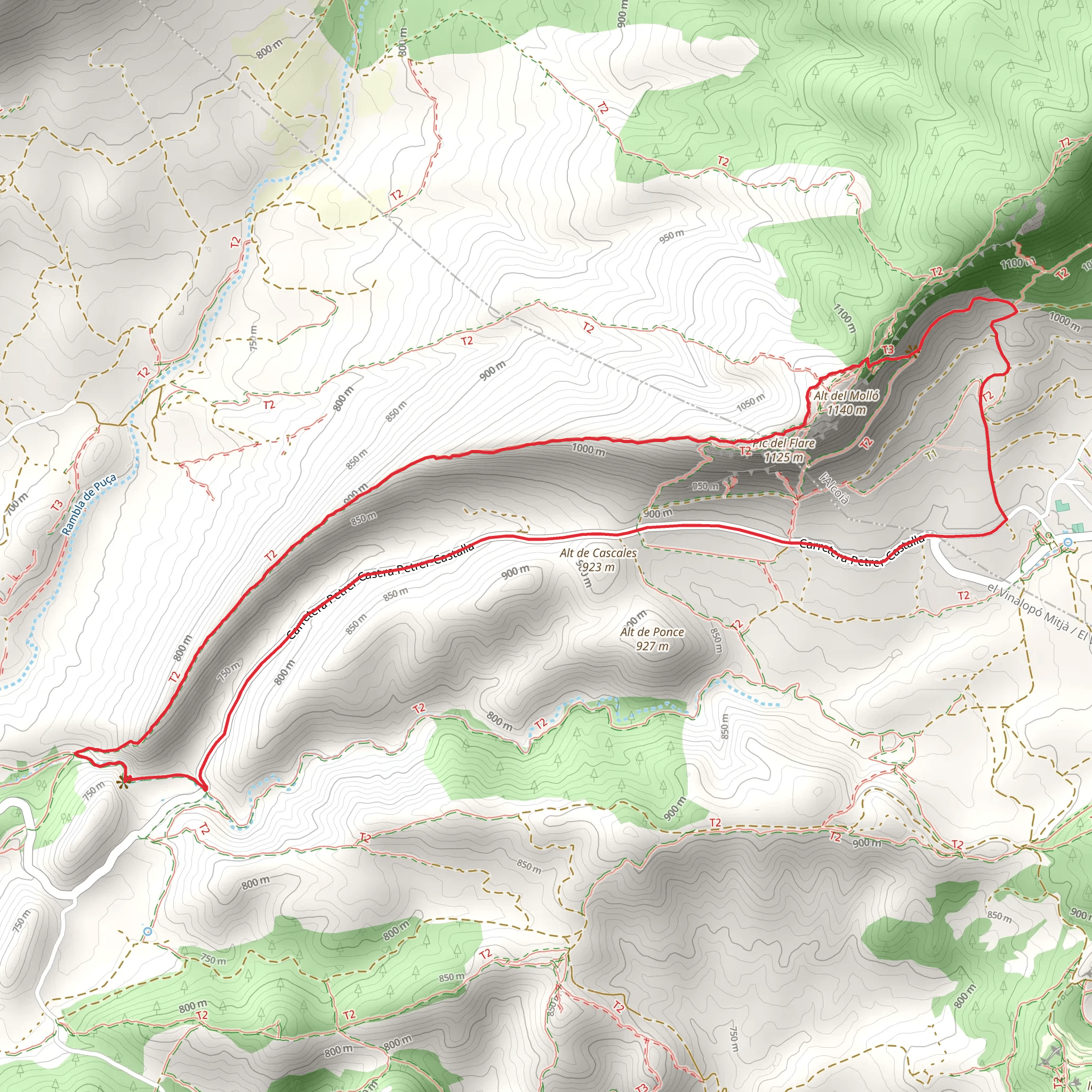 Xorret de Catí - Cresteria del Fraile - Xorret de Catí PR CV 032 mobile static map