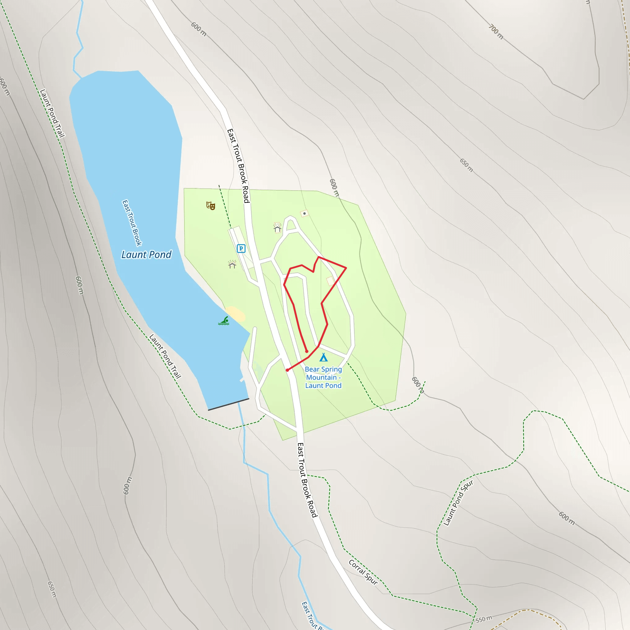 Bear Spring Mountain Campground Loop mobile static map