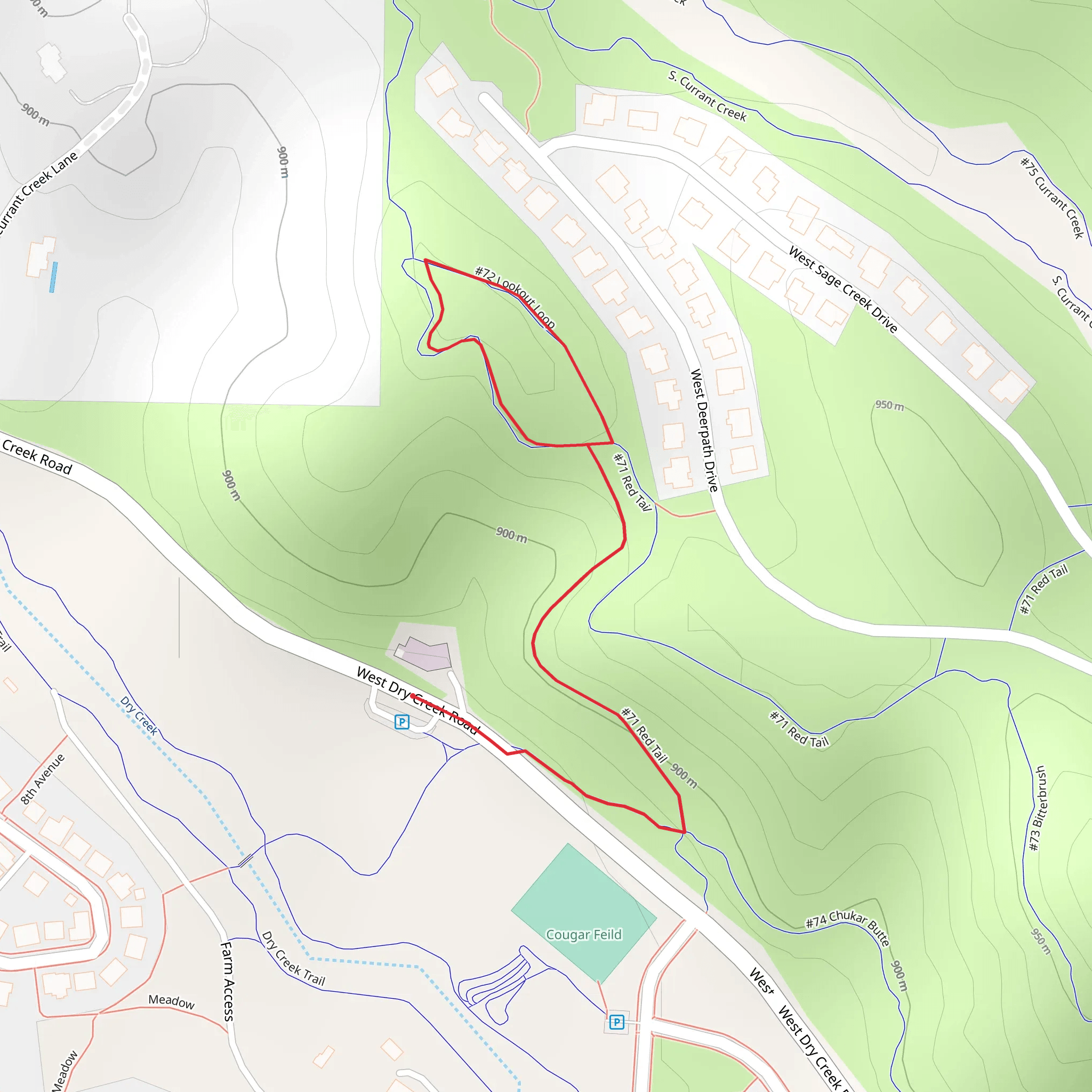 Lookout Loop mobile static map