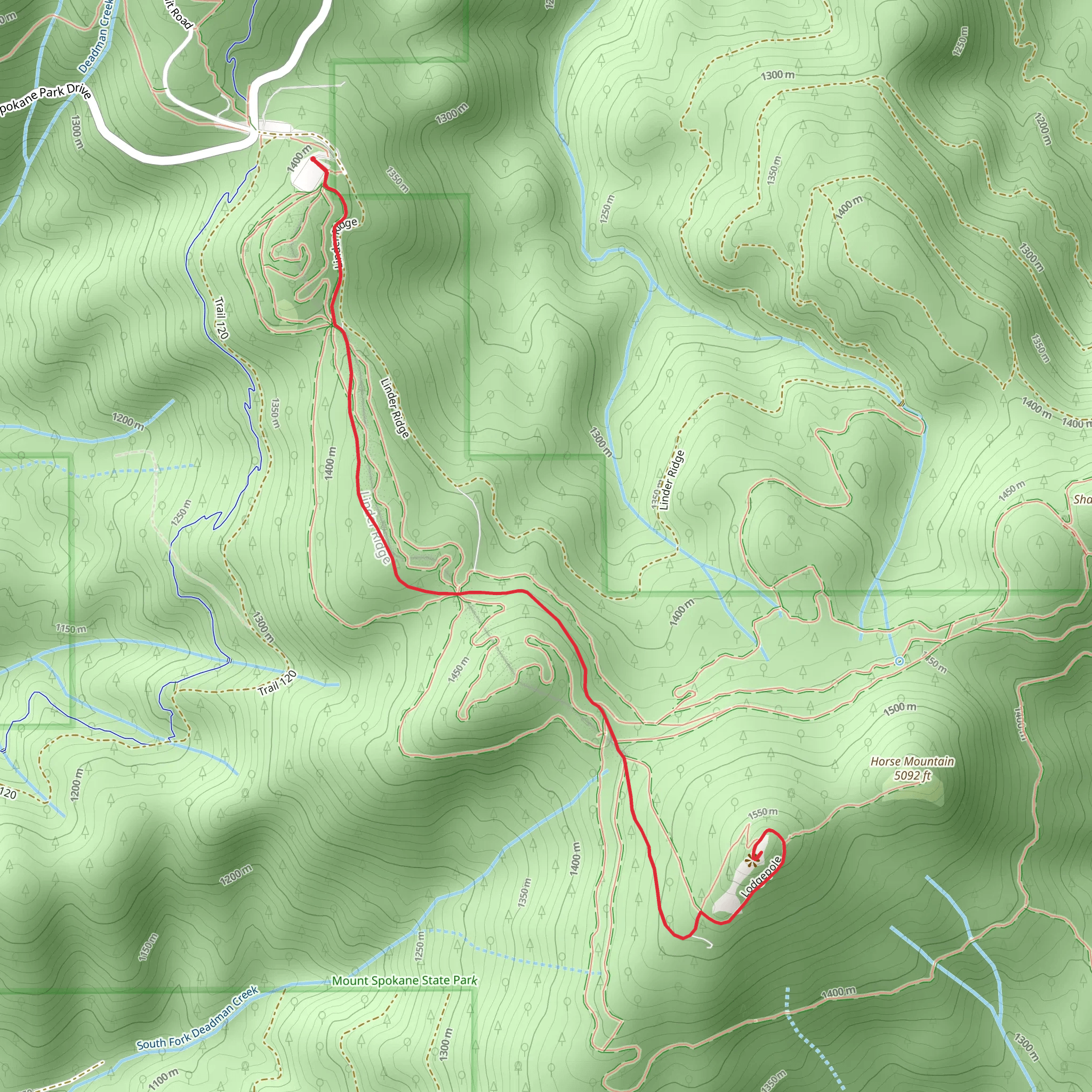 Quartz Mountain via Mountain View mobile static map