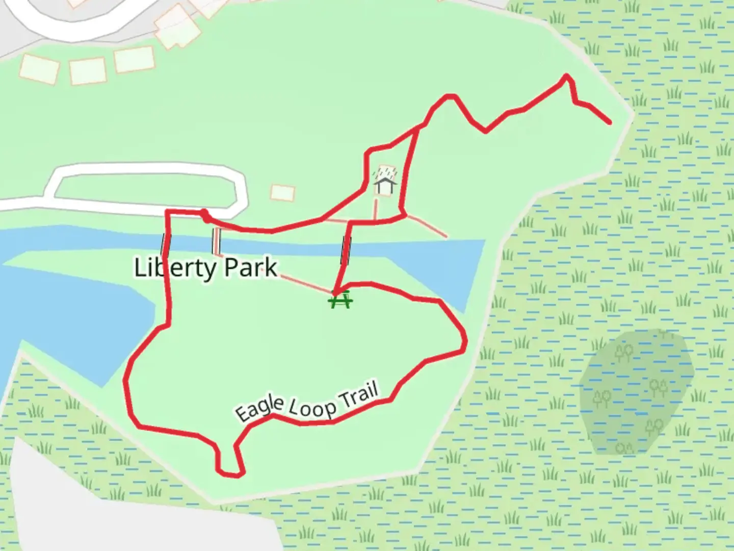 An image depicting the trail Eagle Loop Trail and its surrounding area.