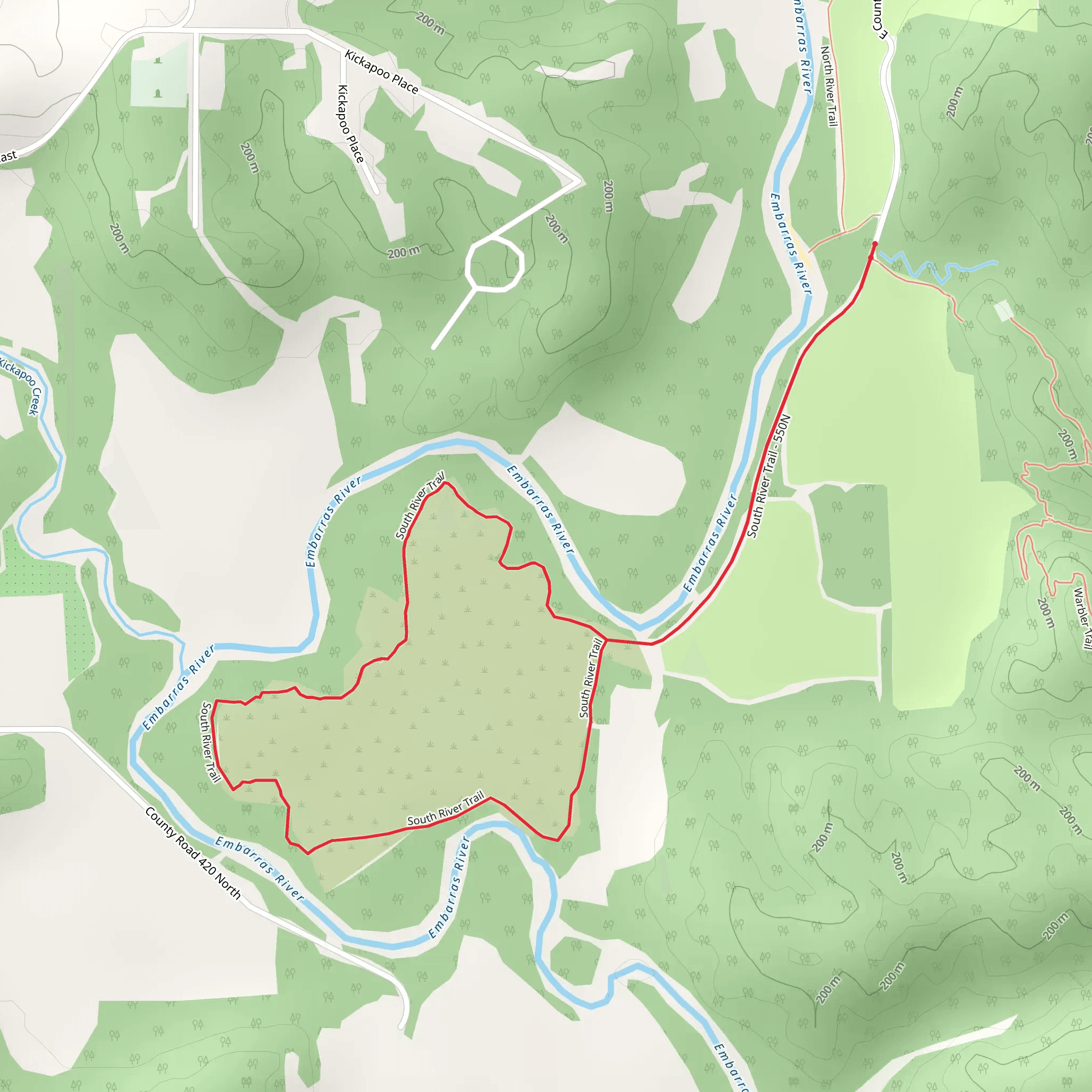South River Loop Trail mobile static map