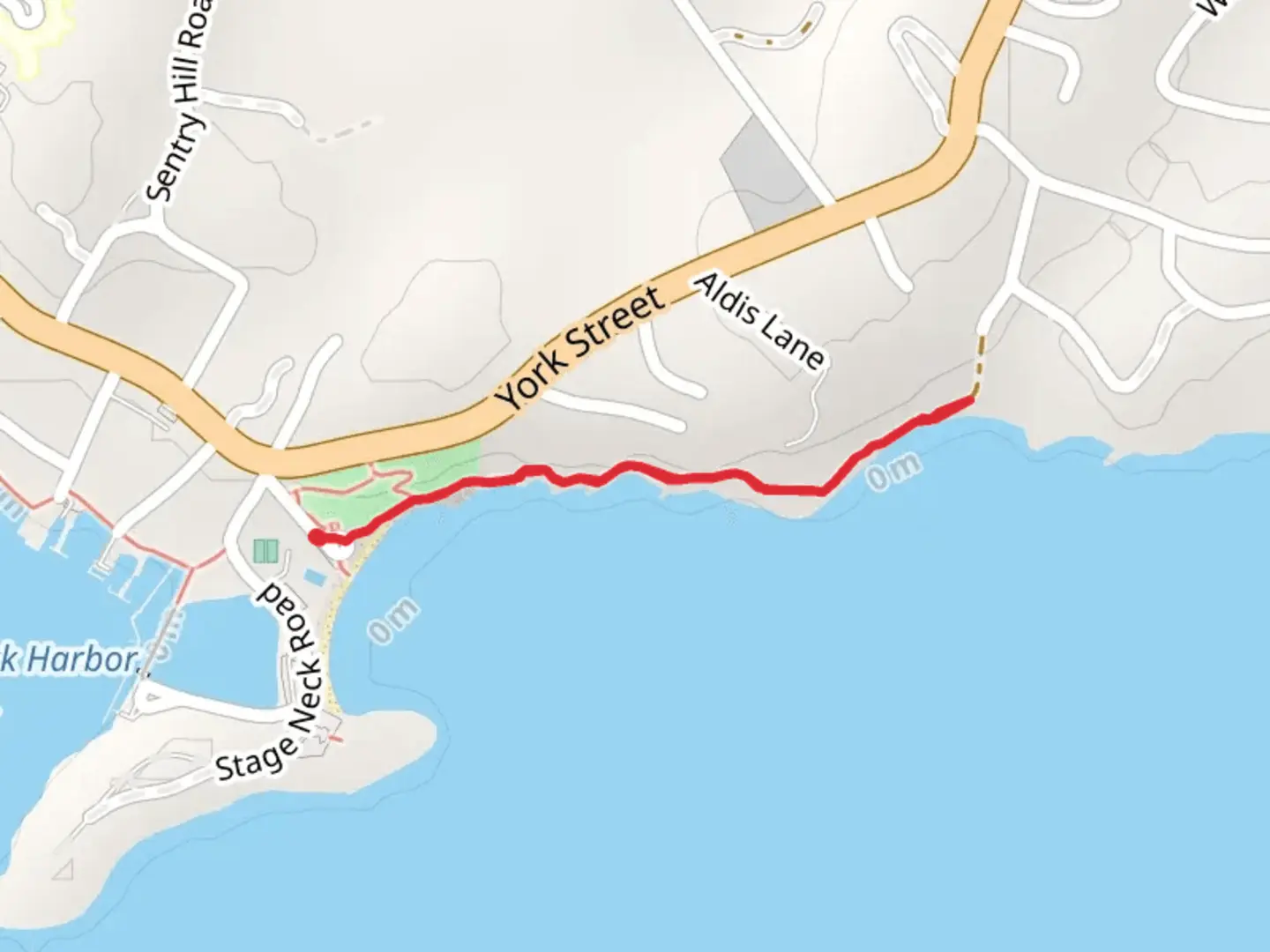 An image depicting the trail Cliff Walk from Harbour Beach Road and its surrounding area.