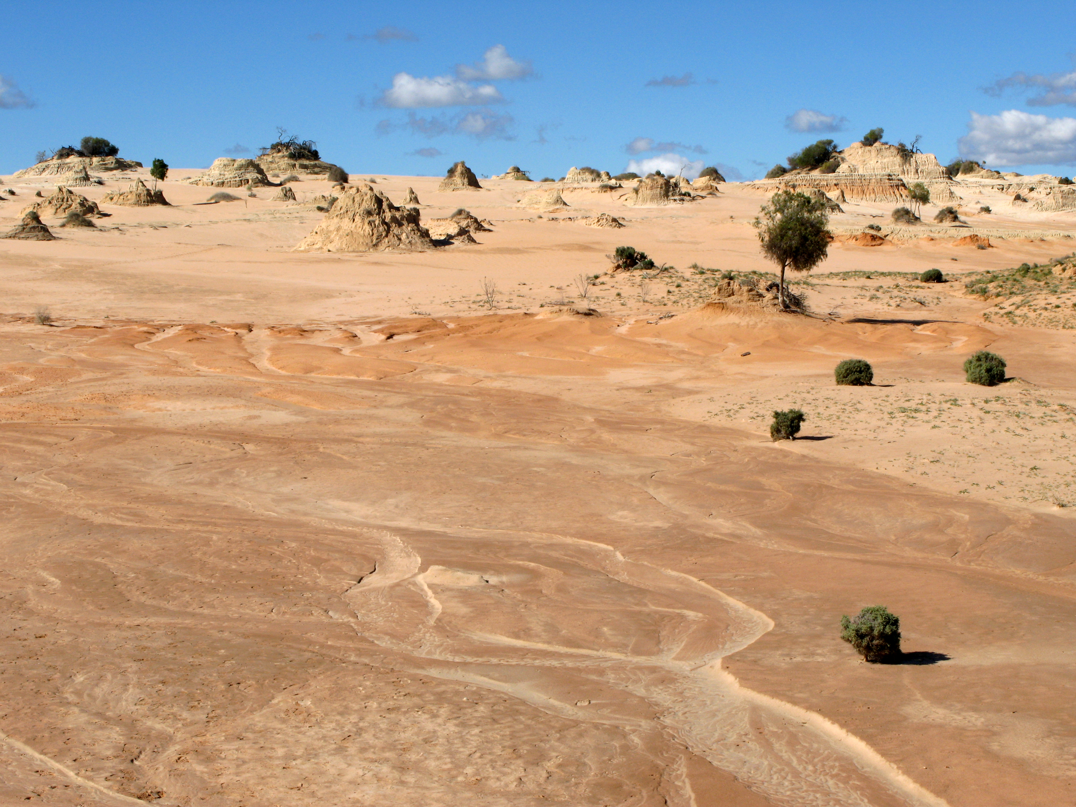 An image depicting the trail Willandra National Park and its surrounding area.