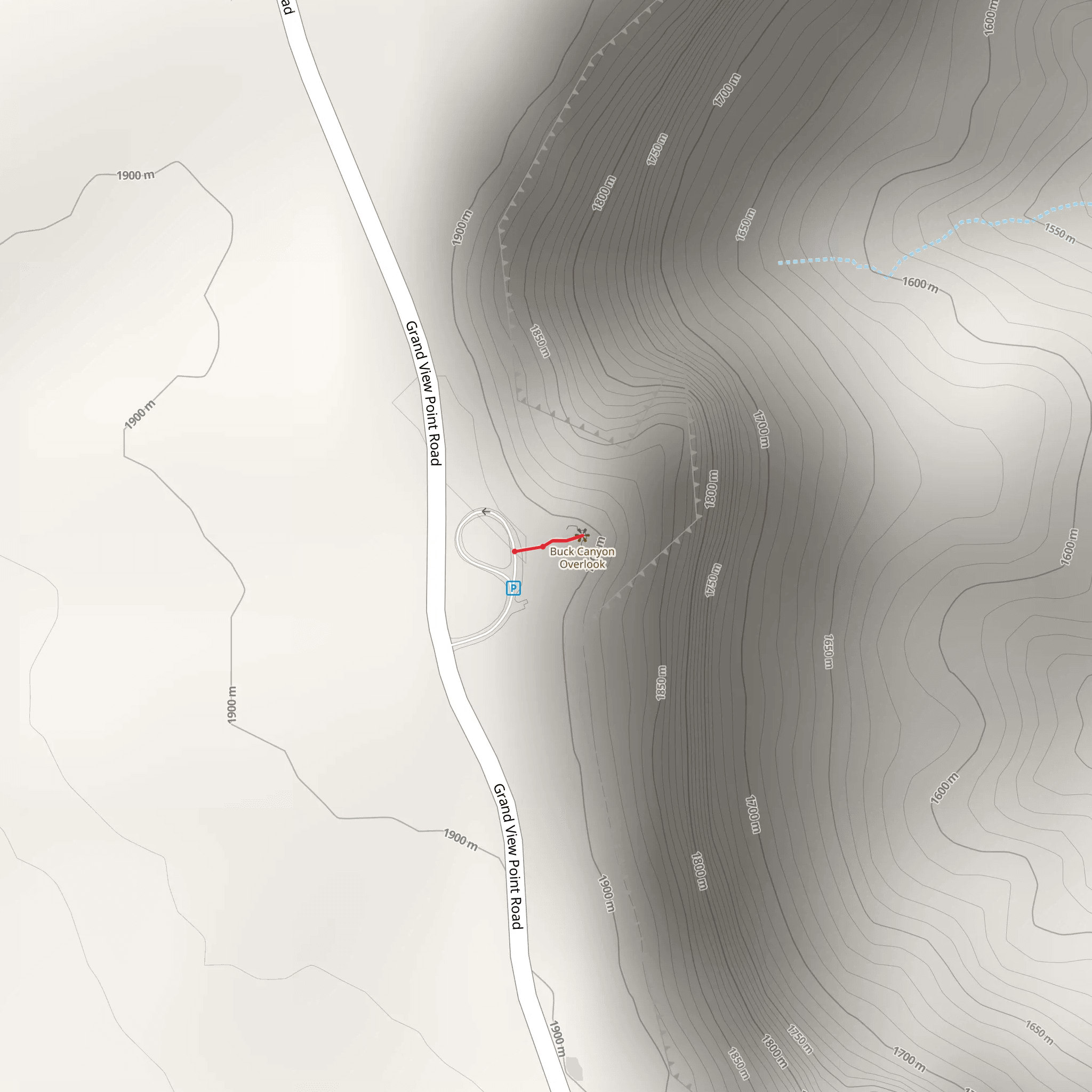 Buck Canyon Overlook mobile static map