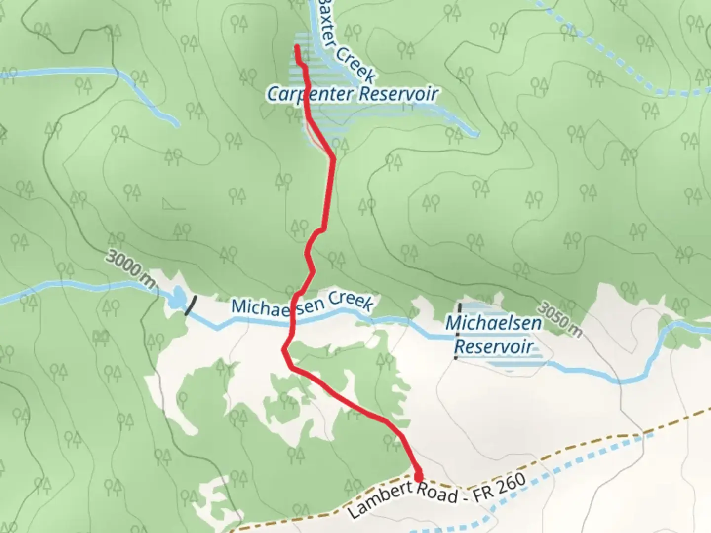An image depicting the trail Carpenter Trail and its surrounding area.