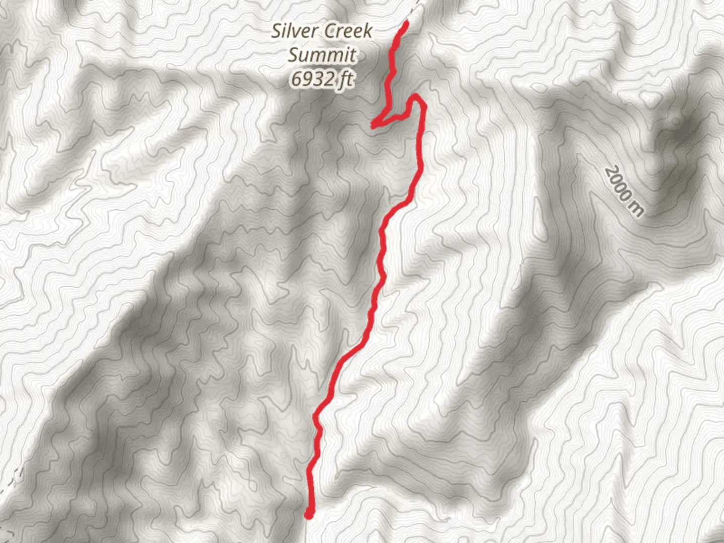 An image depicting the trail Silver Creek Summit and its surrounding area.