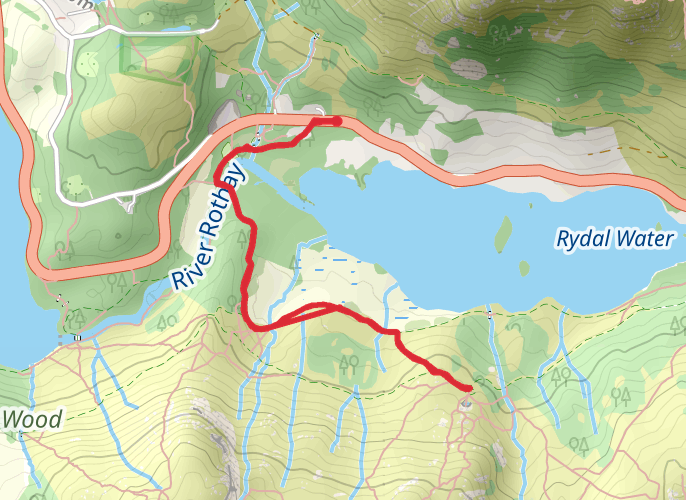 Rydal Caves mobile static map