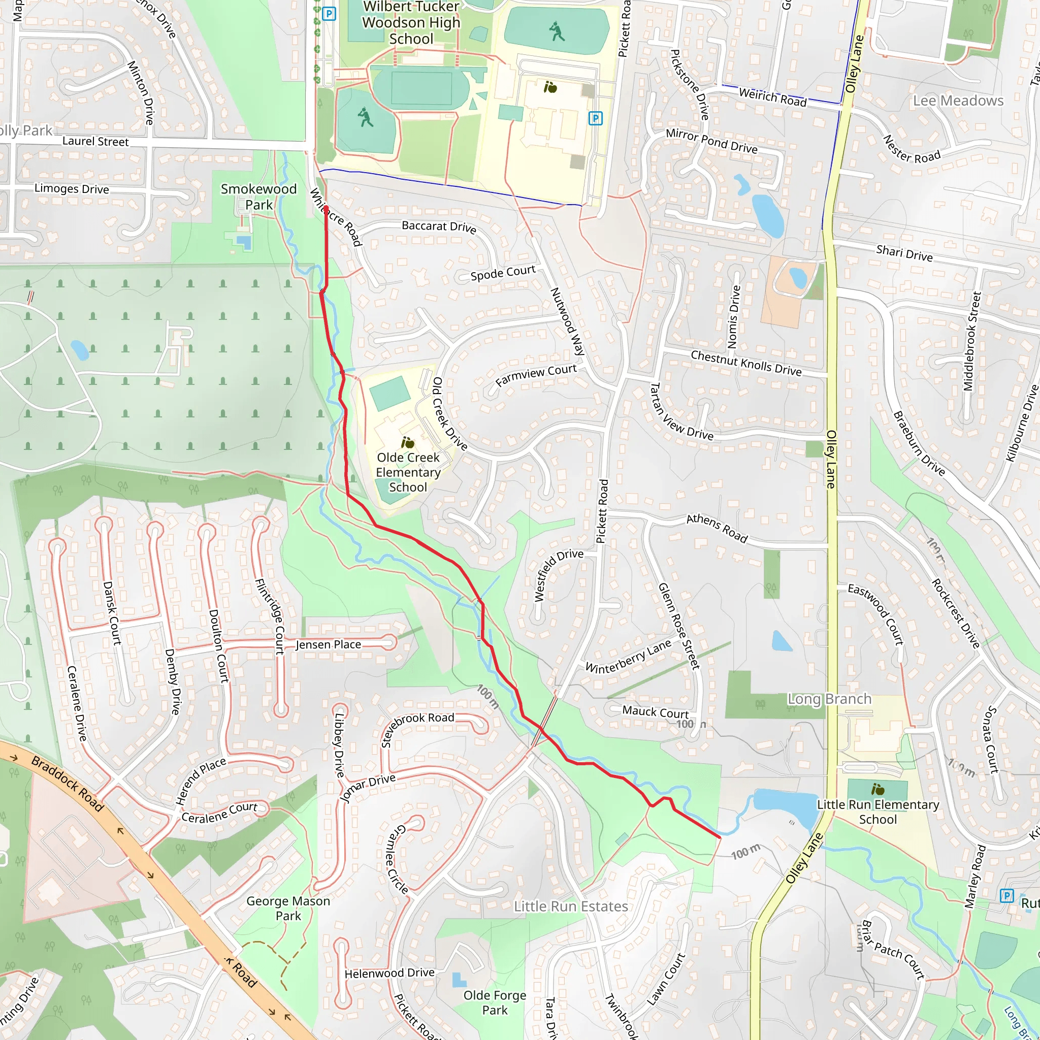 Long Branch and Smokewood Park mobile static map