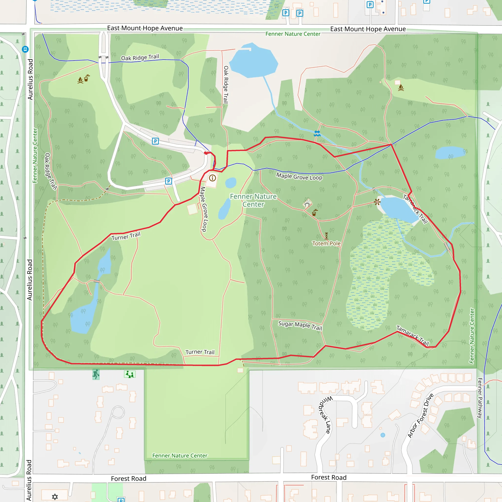 Turner and Tamarack Loop Trail mobile static map