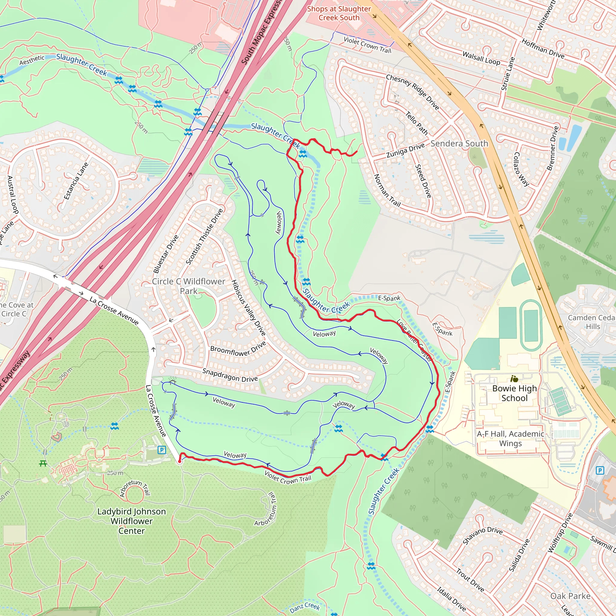 Violet Crown Trail mobile static map