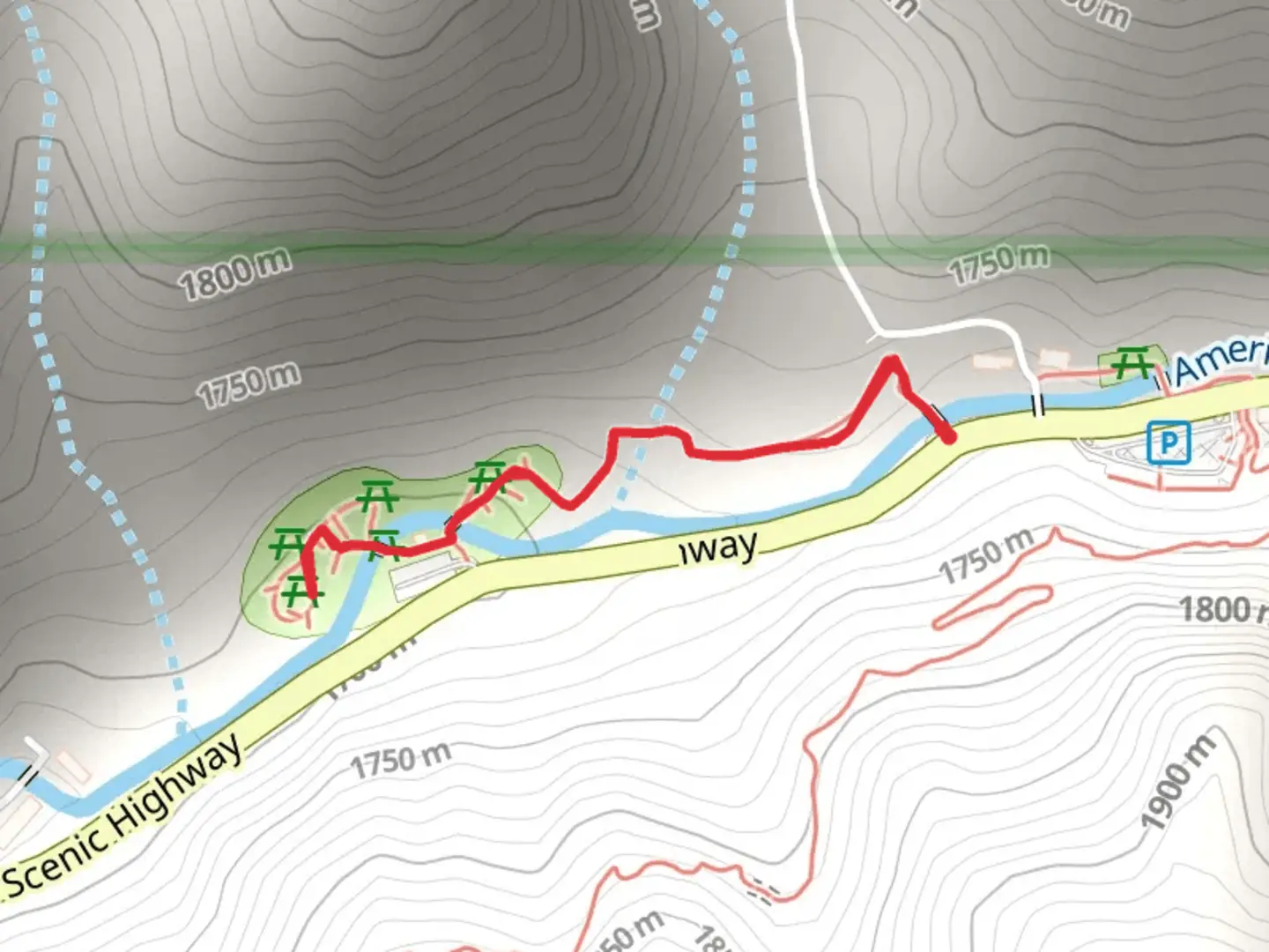 An image depicting the trail AF Canyon Nature Trail and its surrounding area.
