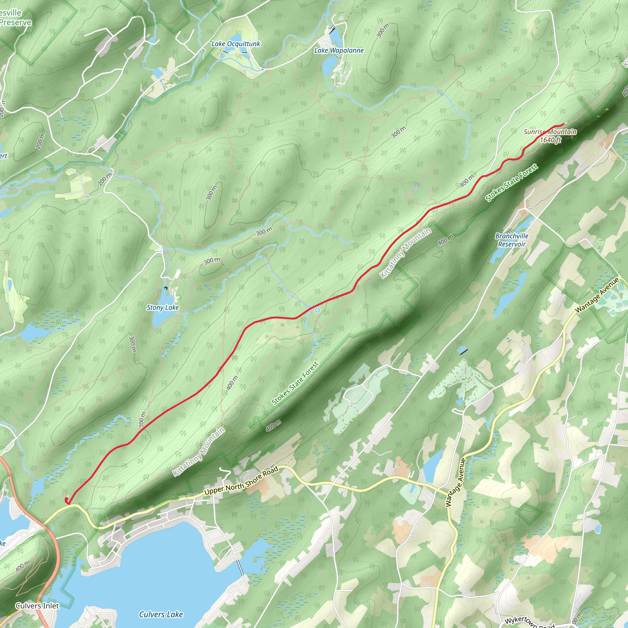 Sunrise Mountain mobile static map