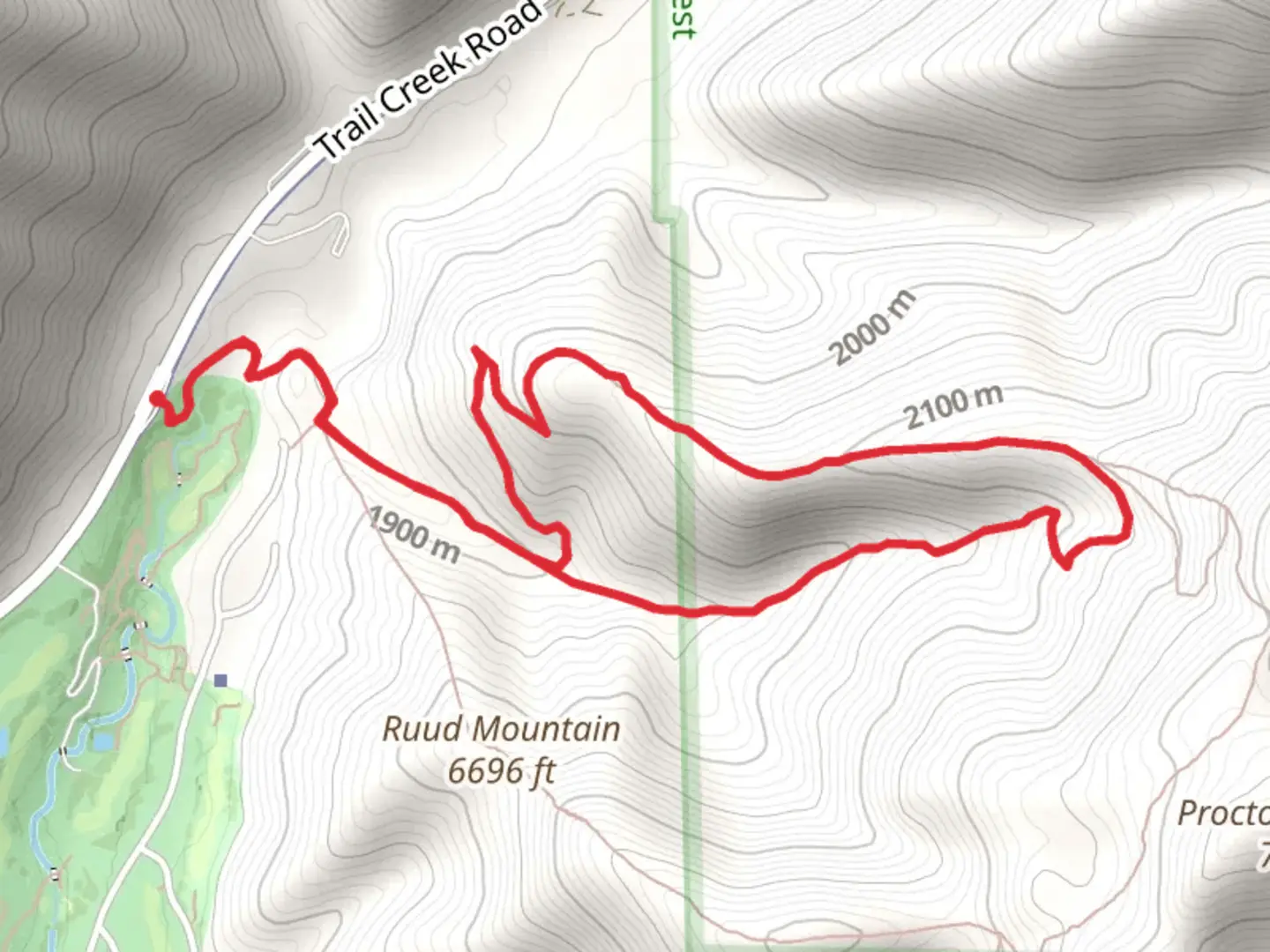 An image depicting the trail Aspen Loop and its surrounding area.