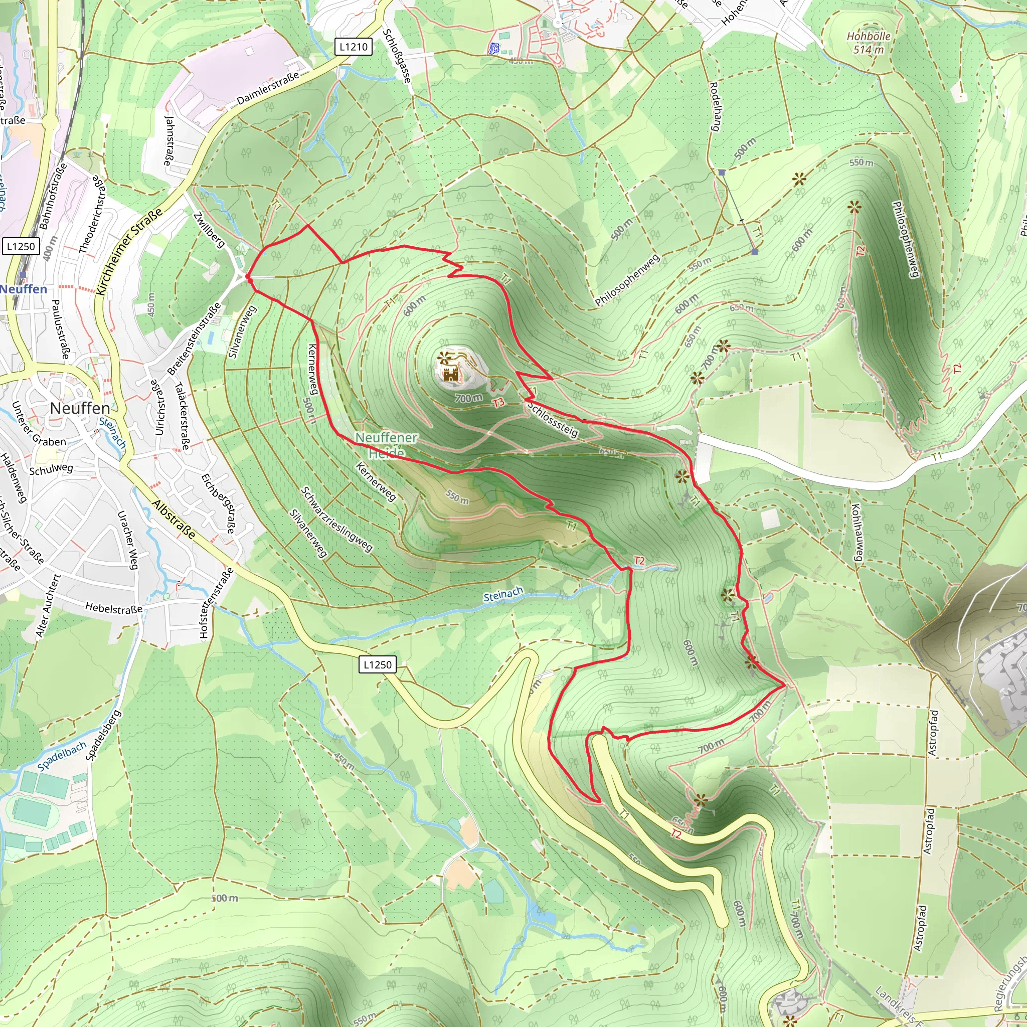 Hochgehfestigt and Hochgehkeltert Loop mobile static map