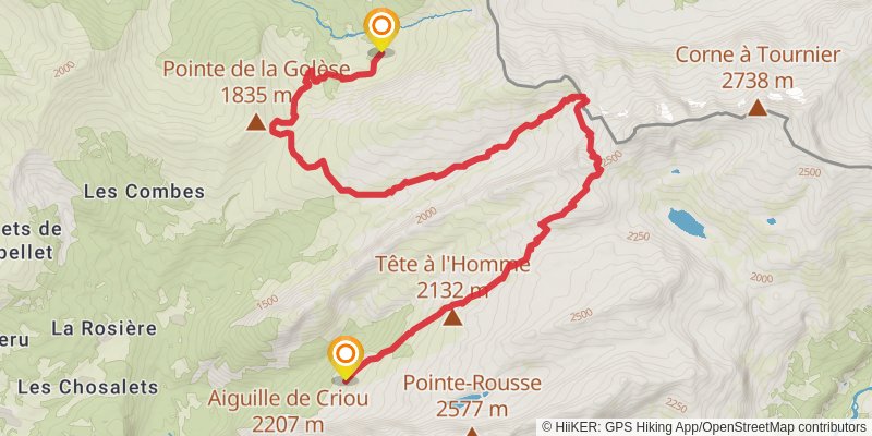 Tour des Dents Blanches stage 3 Map