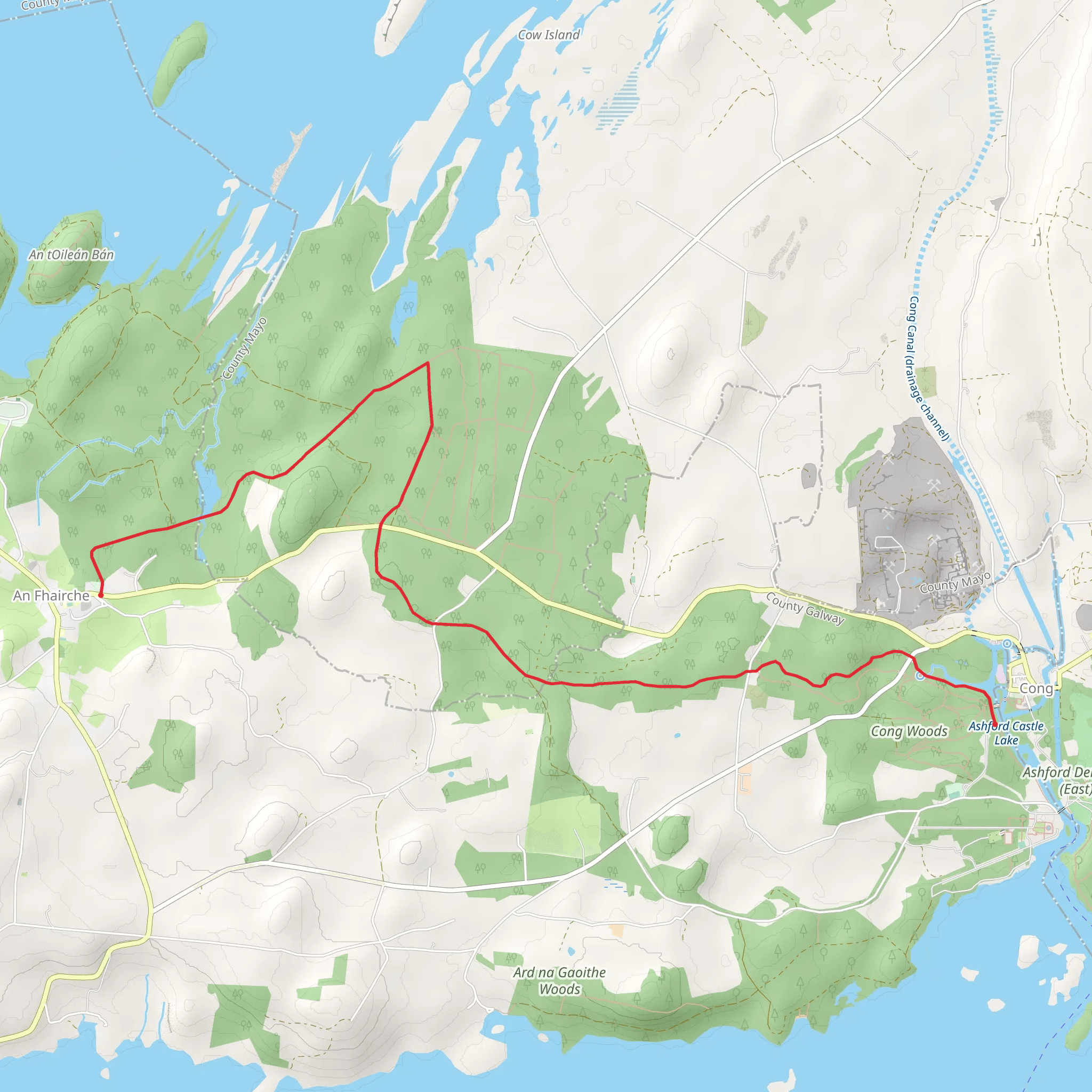 Clonbur Trail mobile static map