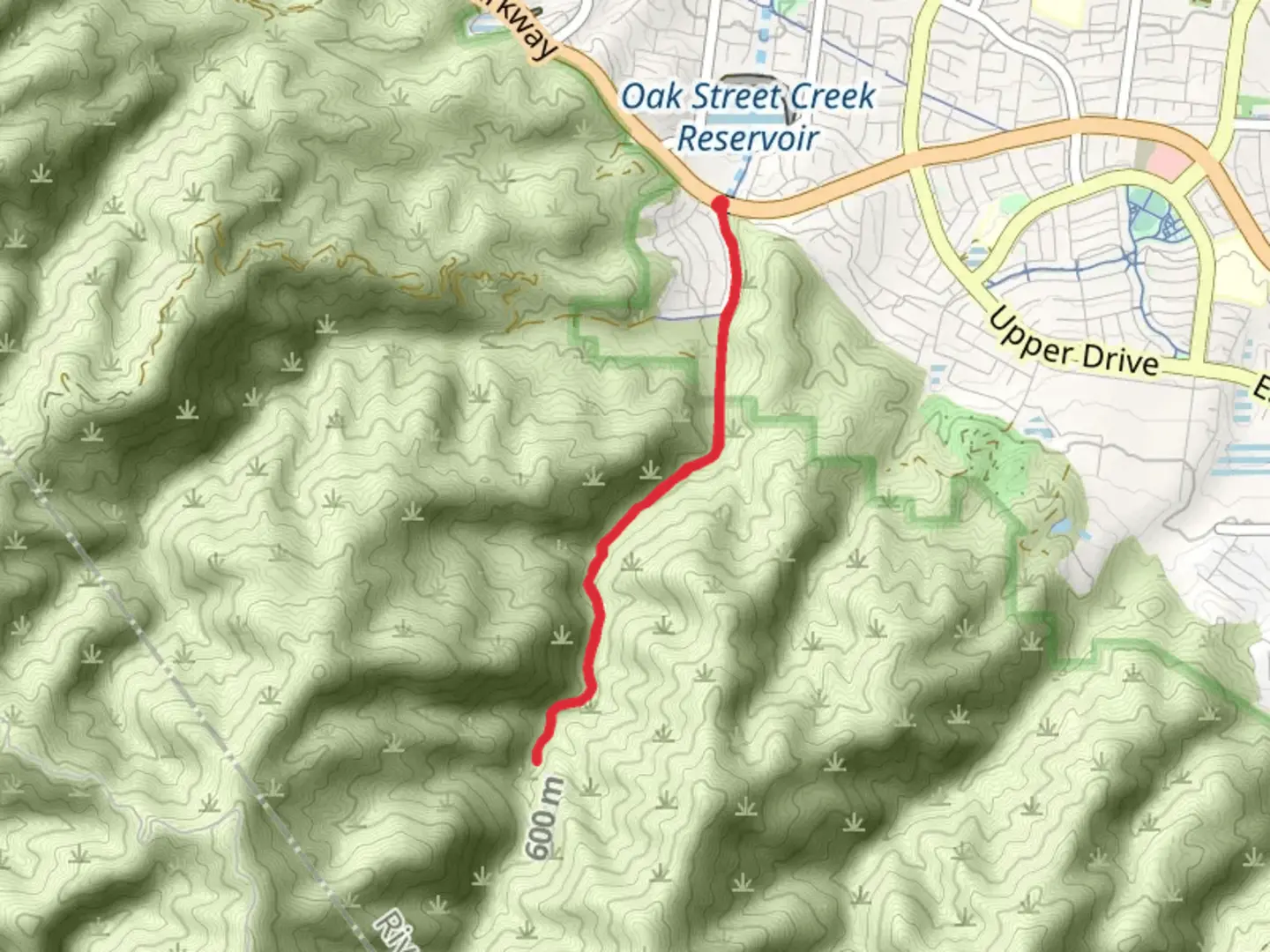An image depicting the trail Tin Mine Canyon - Skyline Drive and its surrounding area.