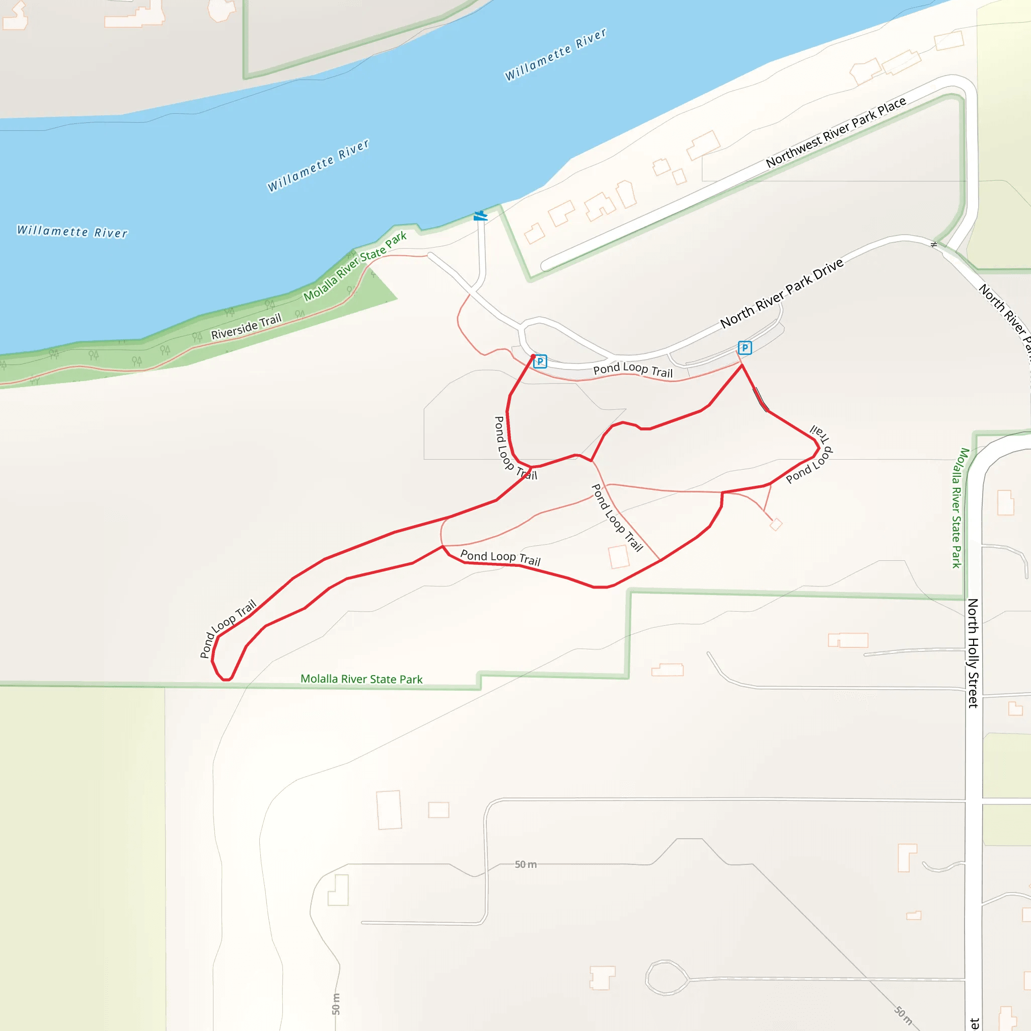 Pond Loop Trail mobile static map