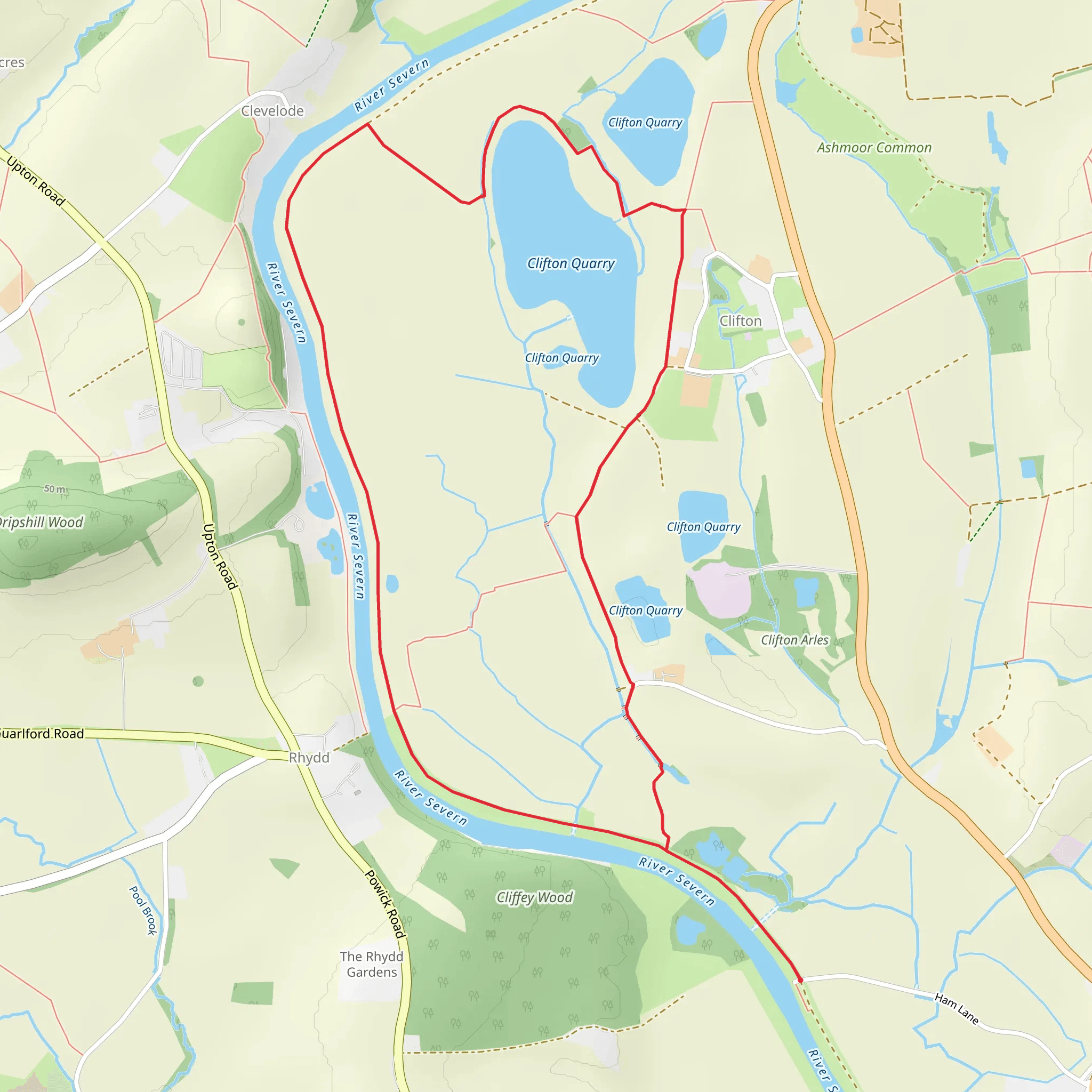 Clifton Loop mobile static map