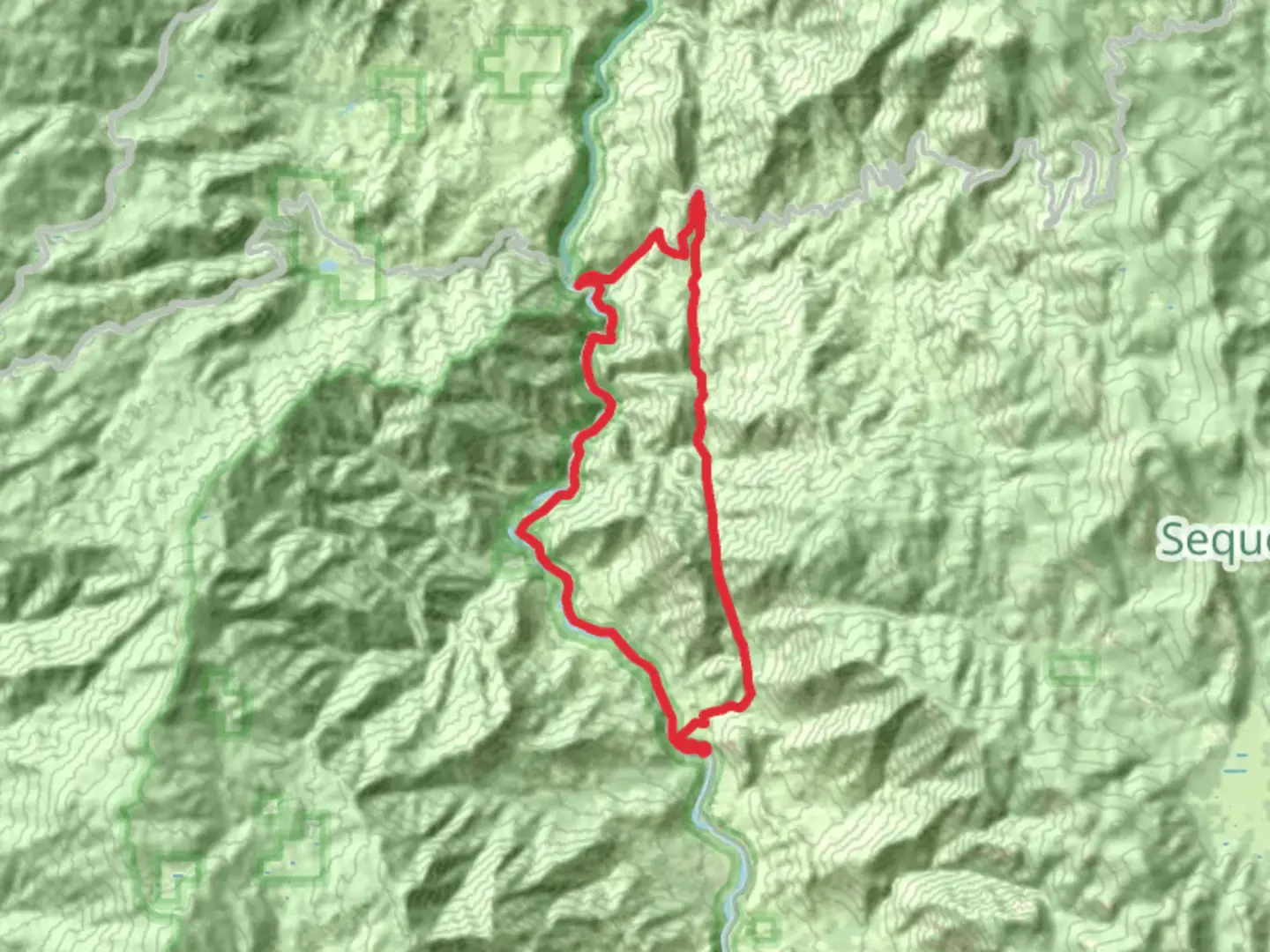An image depicting the trail Rincon Trail and Mountain Highway 99 Loop and its surrounding area.