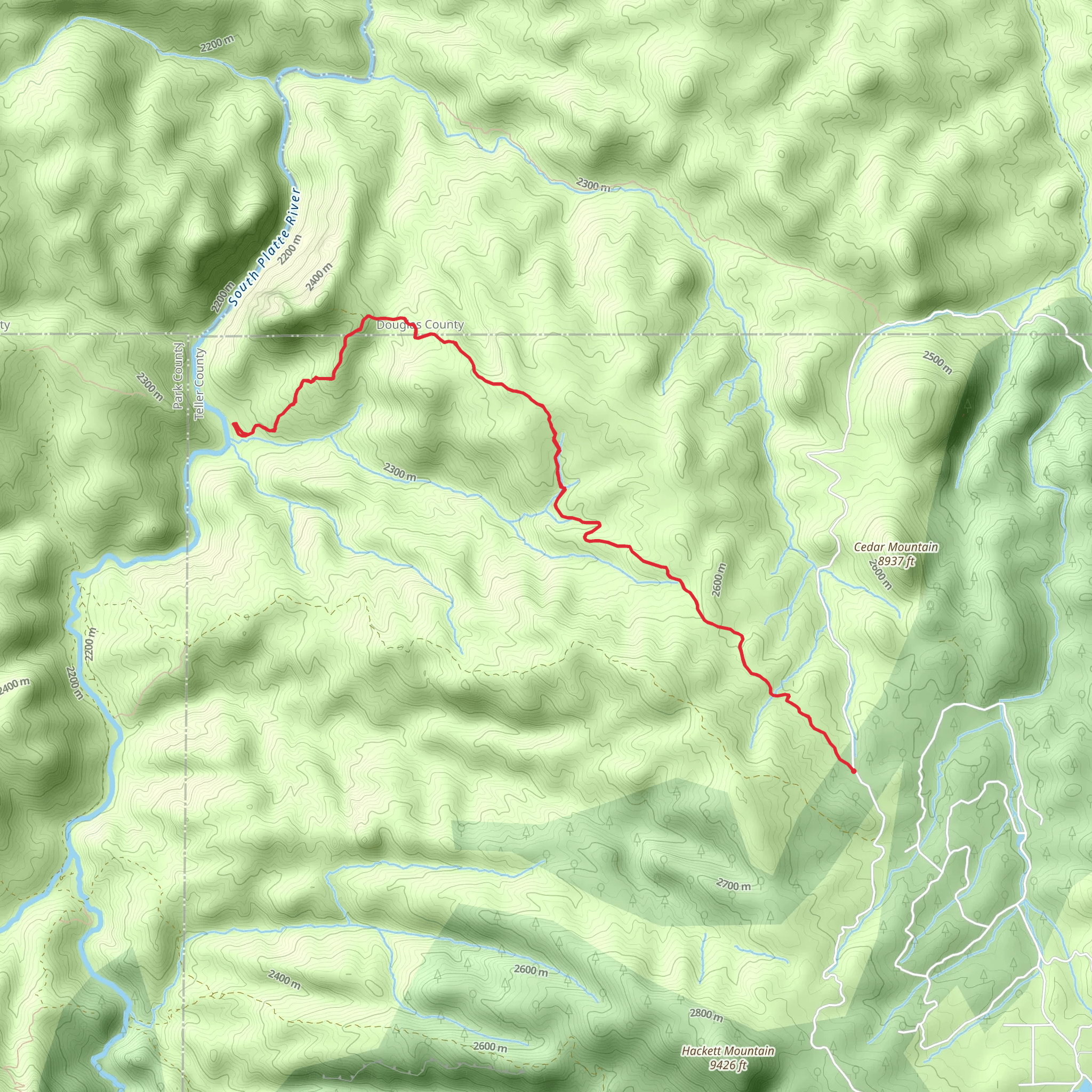 Metberry Gulch mobile static map