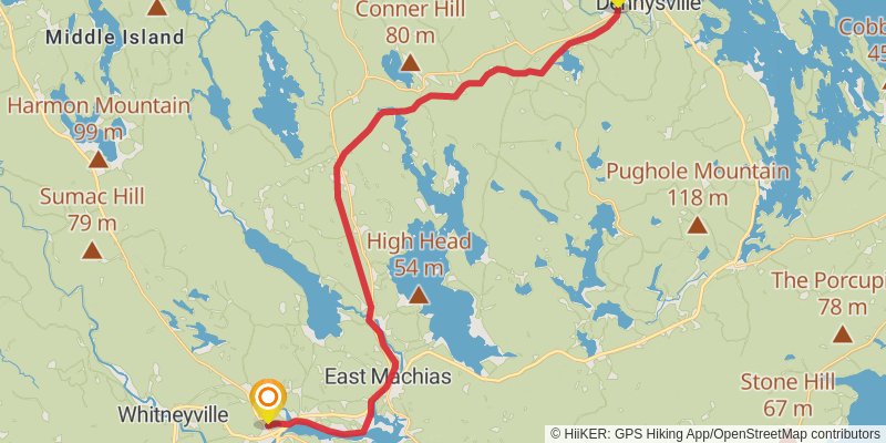 Down East Sunrise Trail stage 2 Map