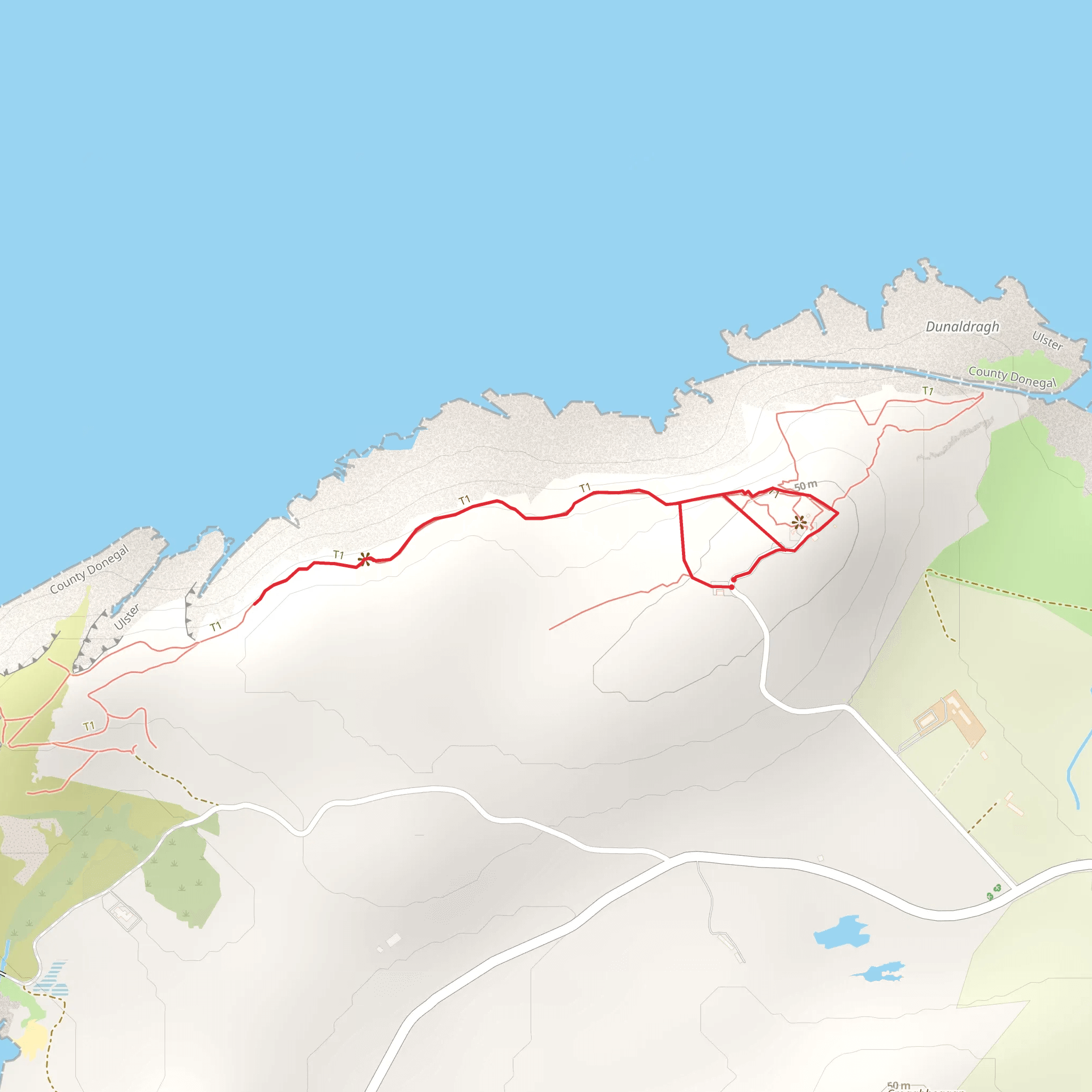 Malin Head Trail mobile static map