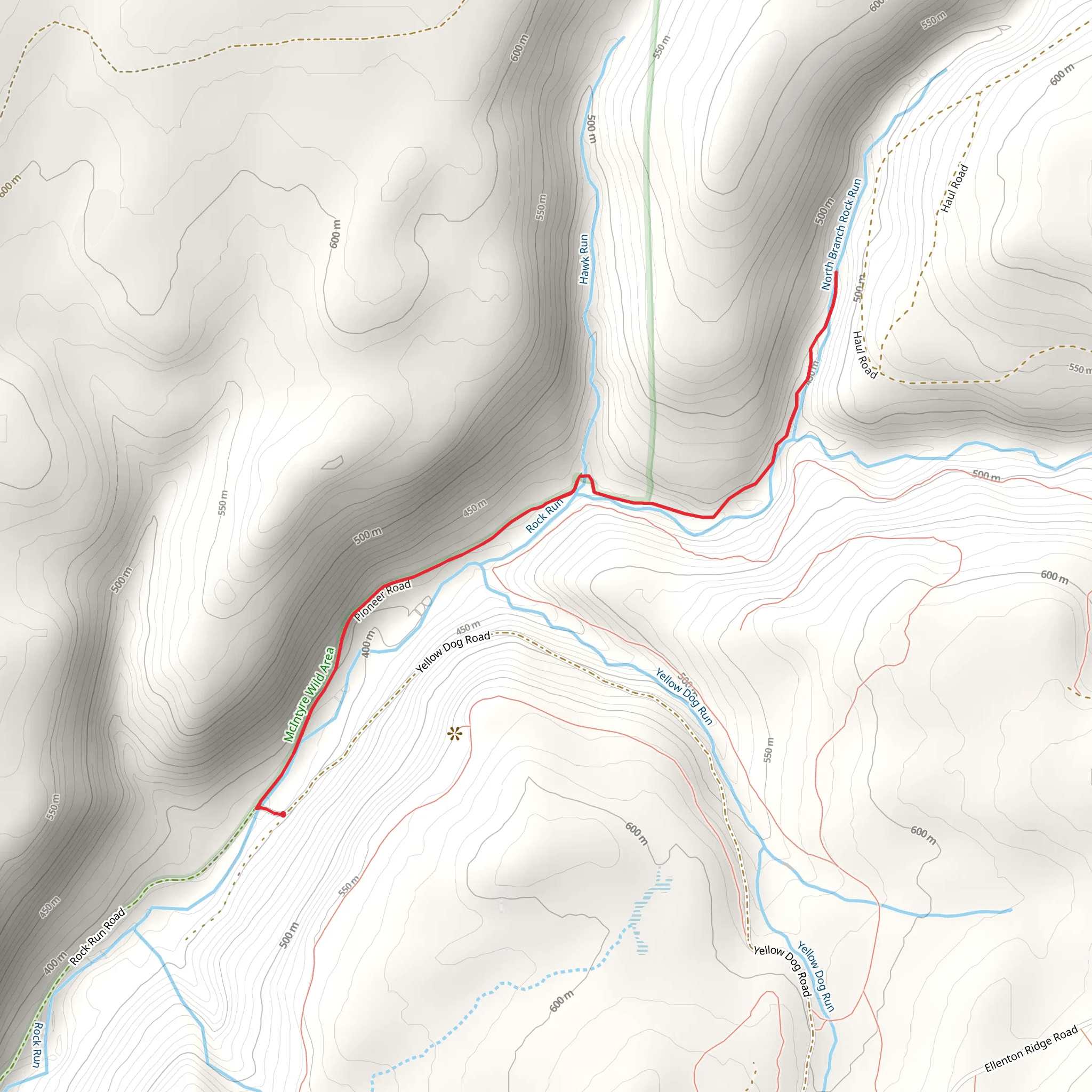 North Branch Rock Run Trail mobile static map