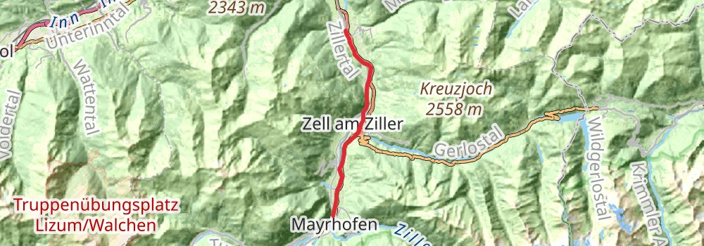 Via Alpina - Red Trail stage 42 Map