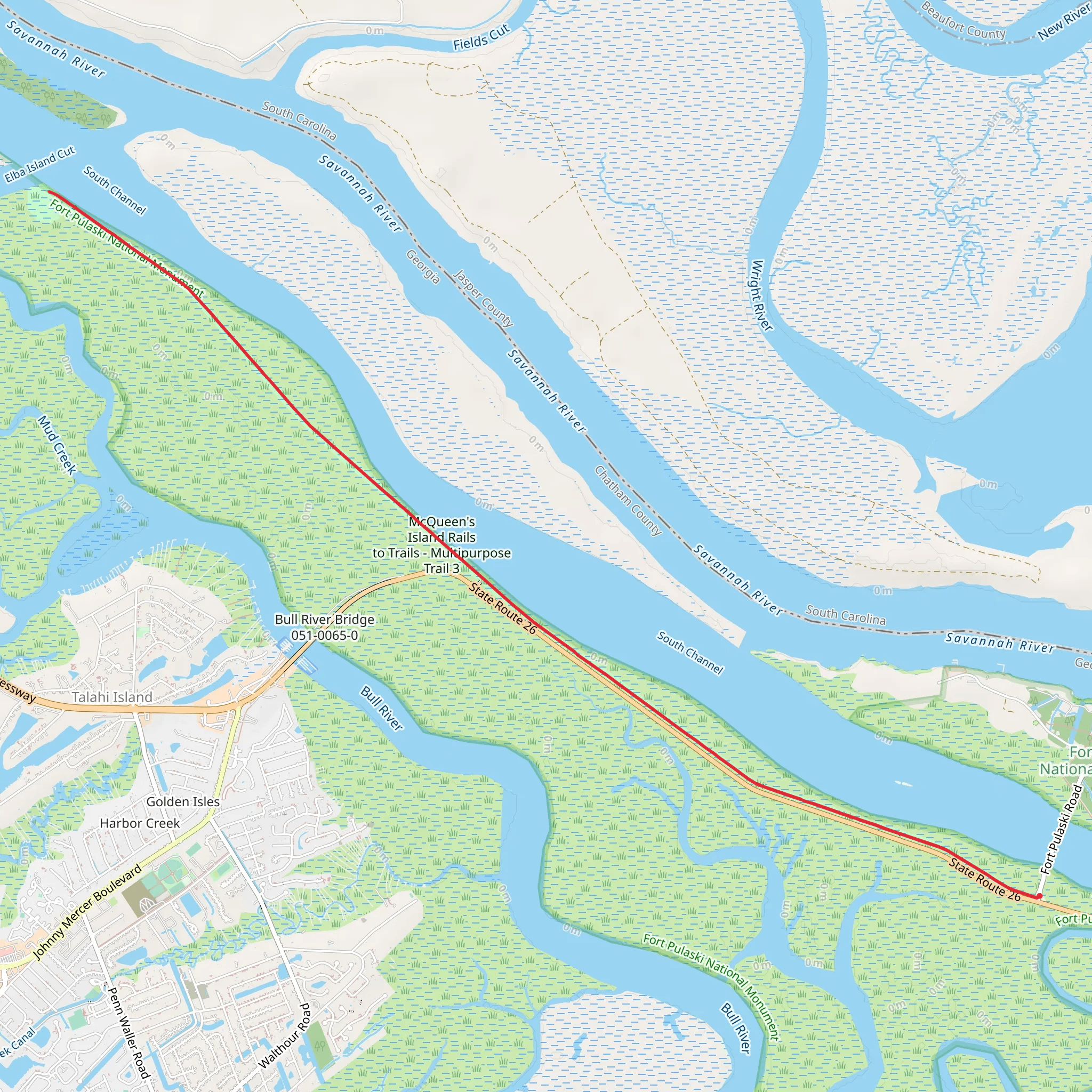 Elba Island Cut mobile static map