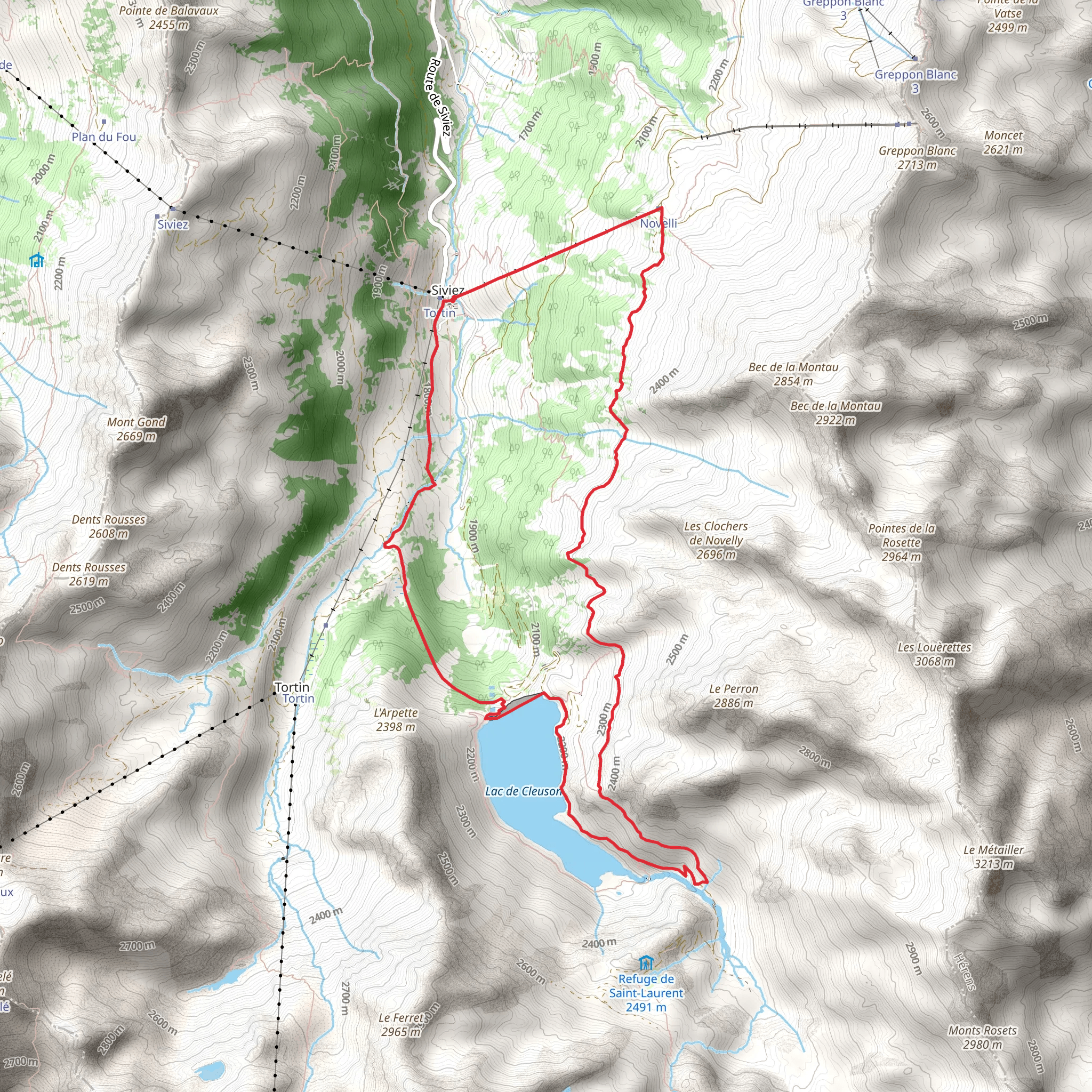 Bisse de Chervé – Cleuson Dam mobile static map