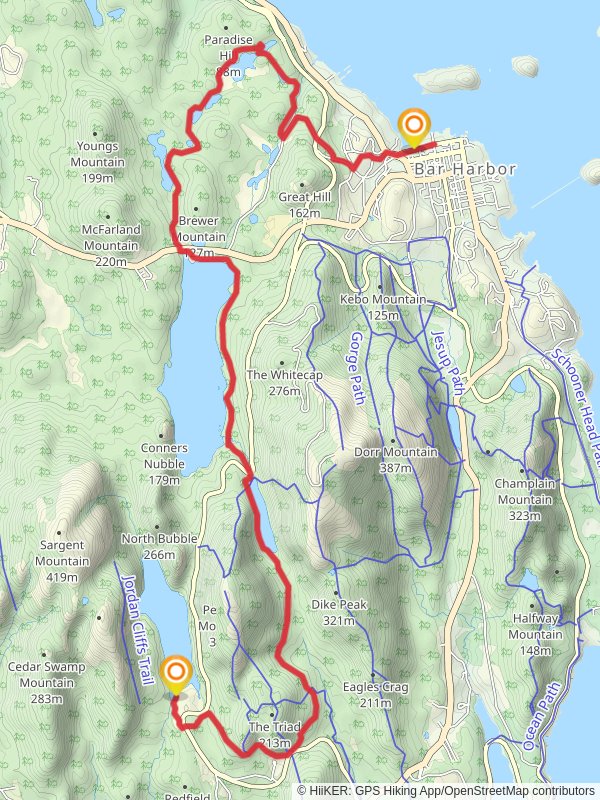 Eagle Lake to Bubble Pond to Jordan Pond