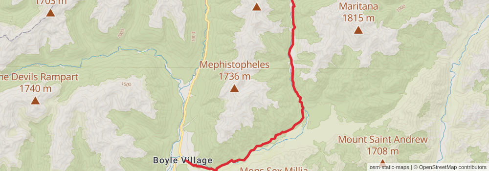 Te Araroa Trail stage 122 Map