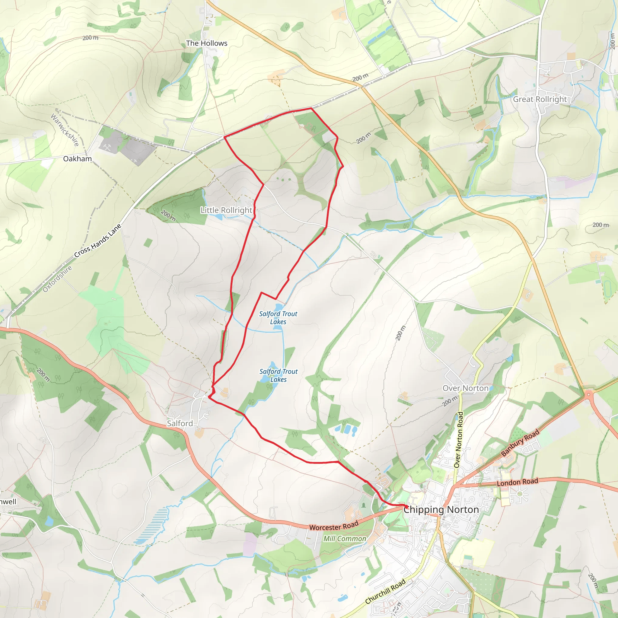 Rollright Stones Walk mobile static map