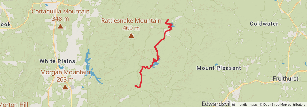 American Perimeter Trail - The South Primary stage 79 Map