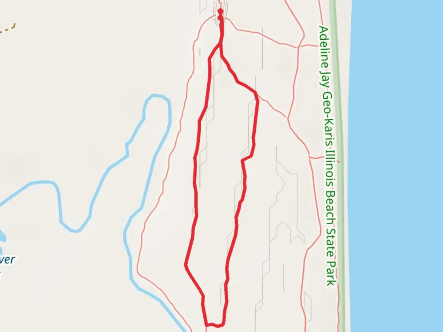 An image depicting the trail Oak Ridge and Dune Loop Trail and its surrounding area.