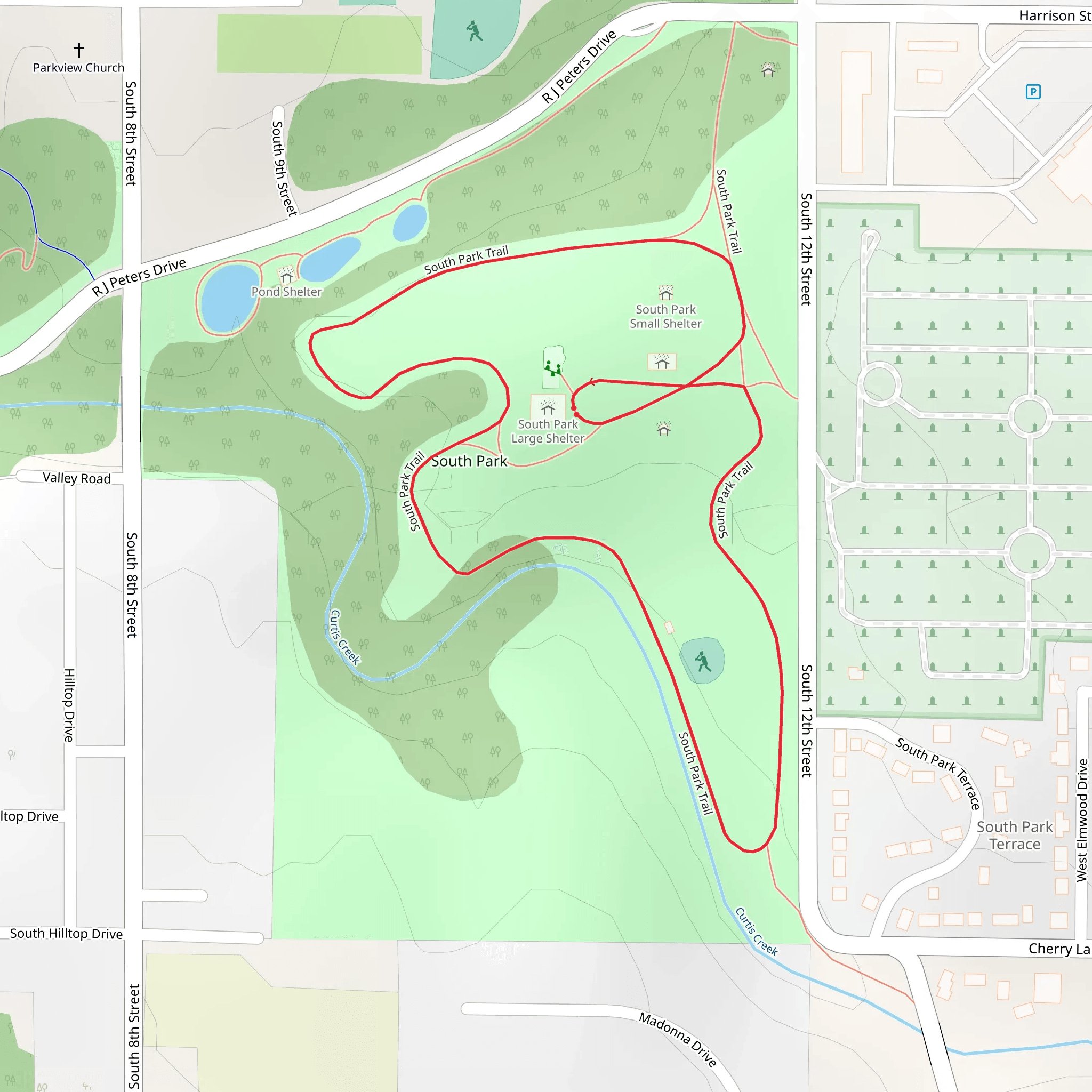 South Park Loop Trail mobile static map